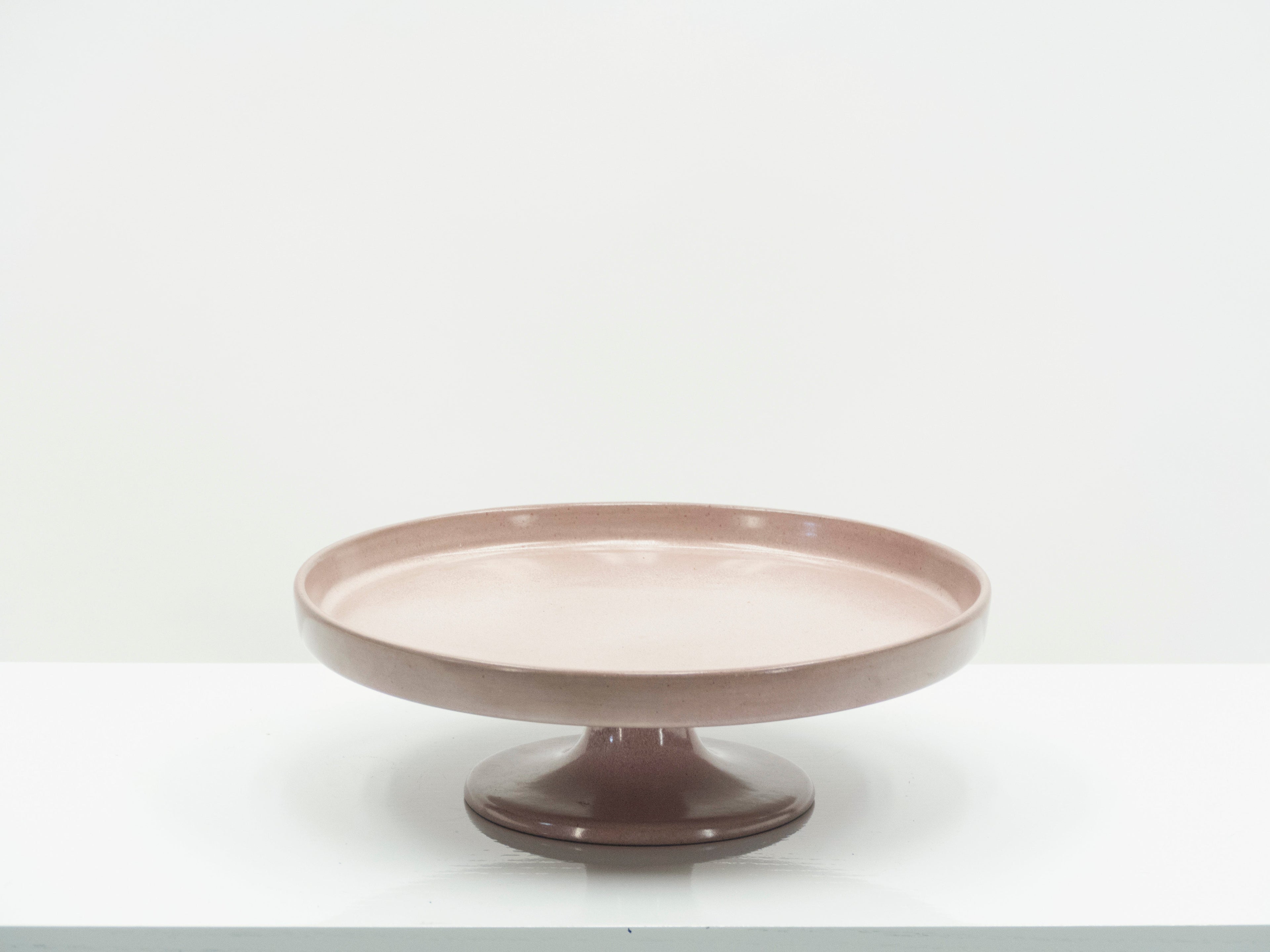 Signed French Jacques et Dani Ruelland Ceramic cup in Pale Rose 1960