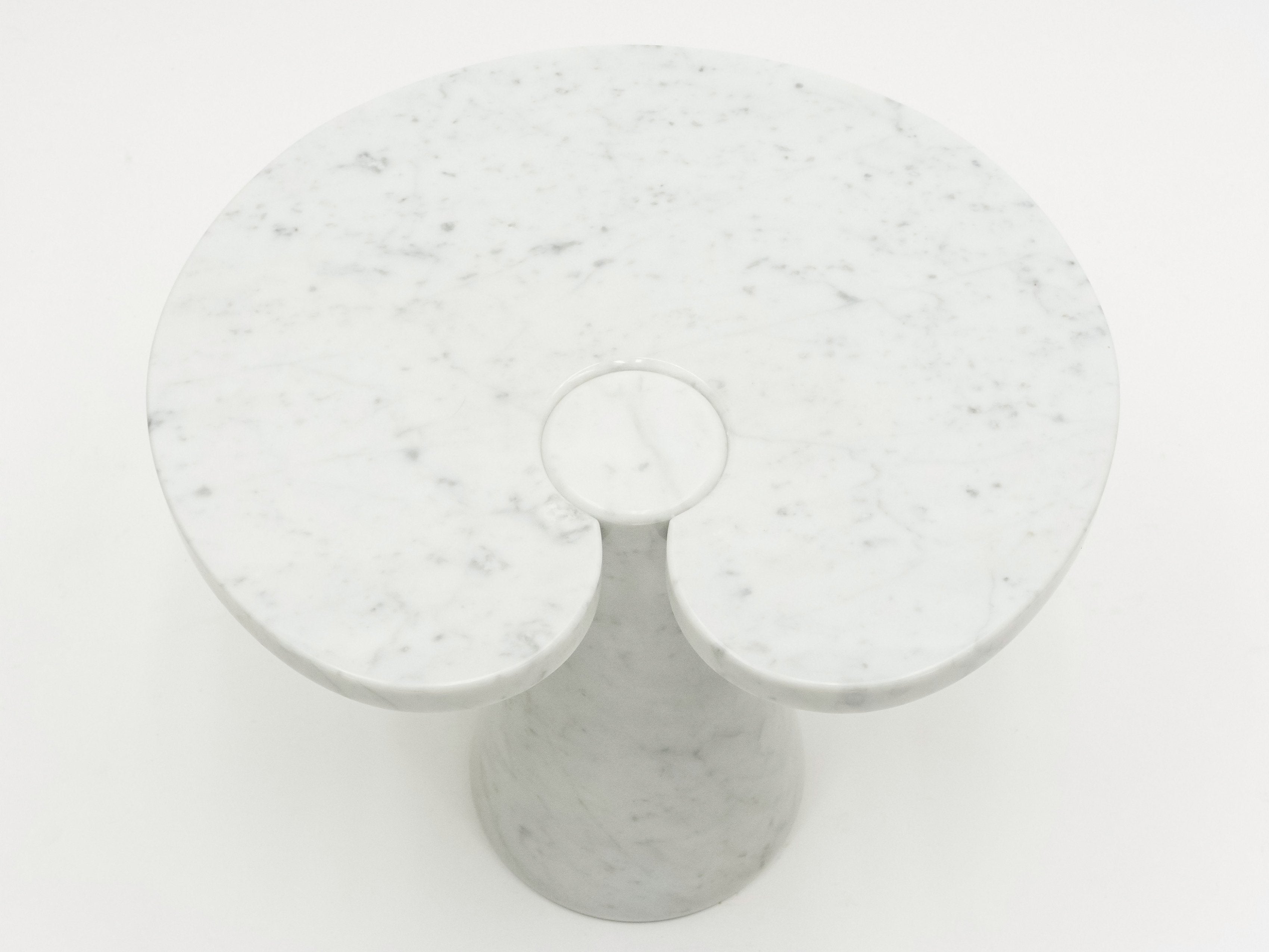 Original Angelo Magiarotti marble side table Eros Series Italy 1970s
