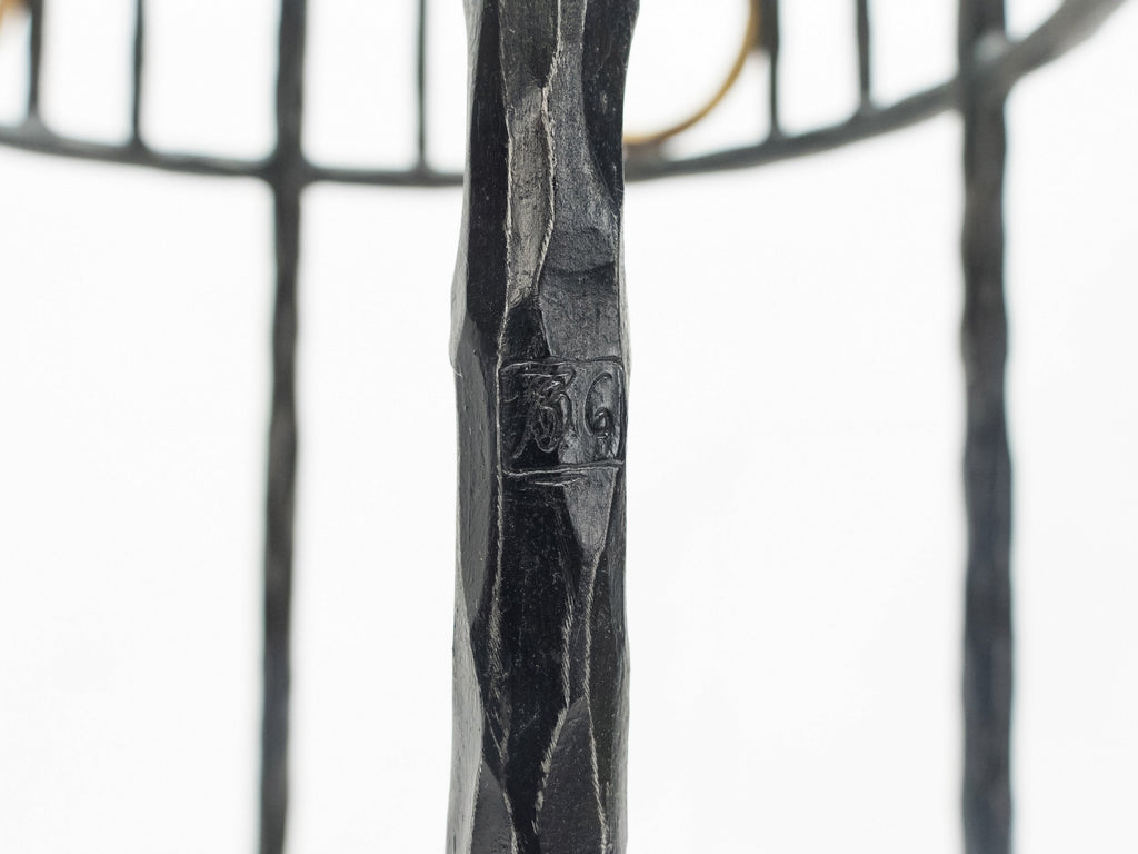 Rare signed gilded wrought iron gueridon table by Garouste & Bonetti 1995