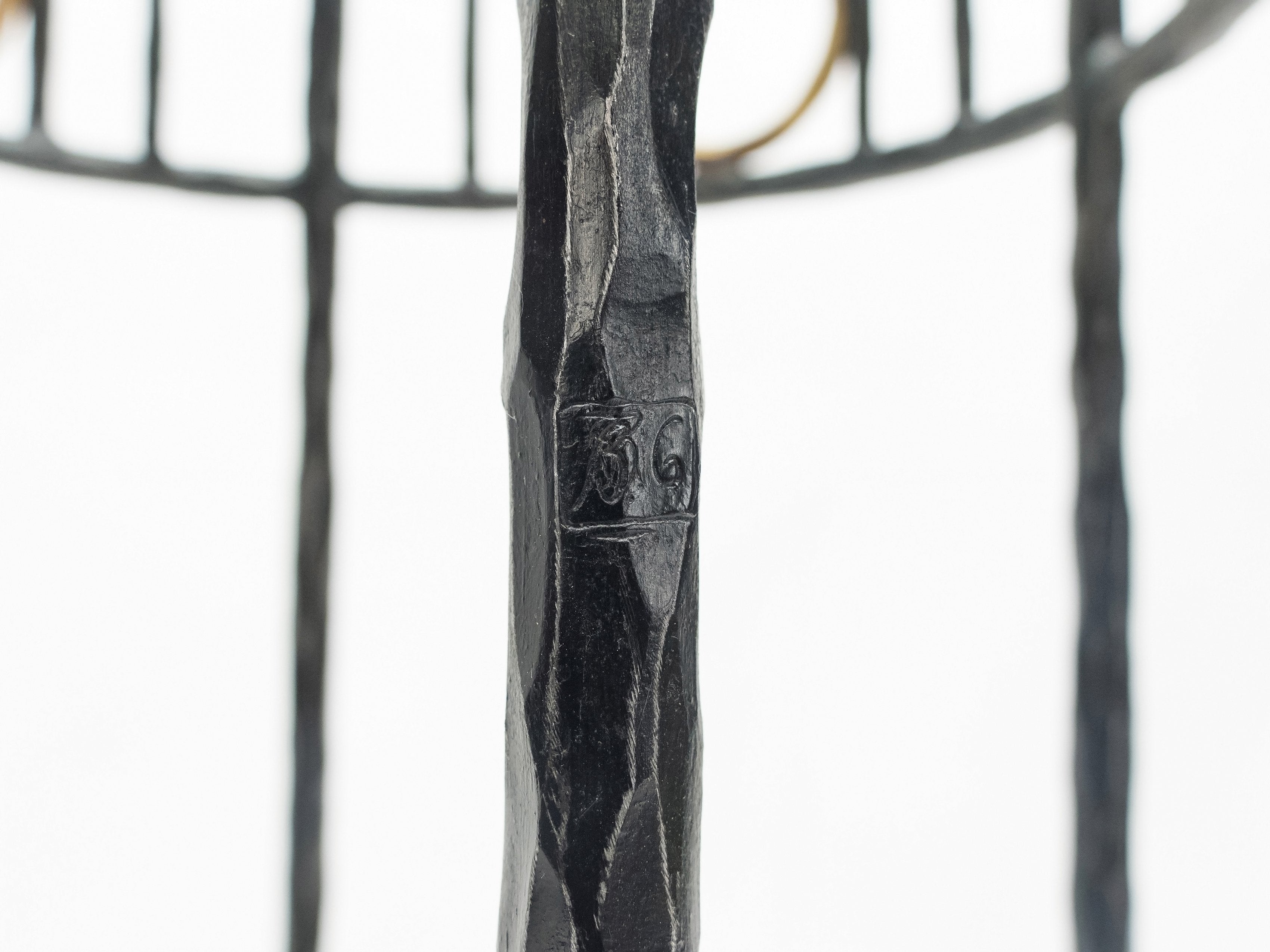 Rare signed gilded wrought iron gueridon table by Garouste & Bonetti 1995