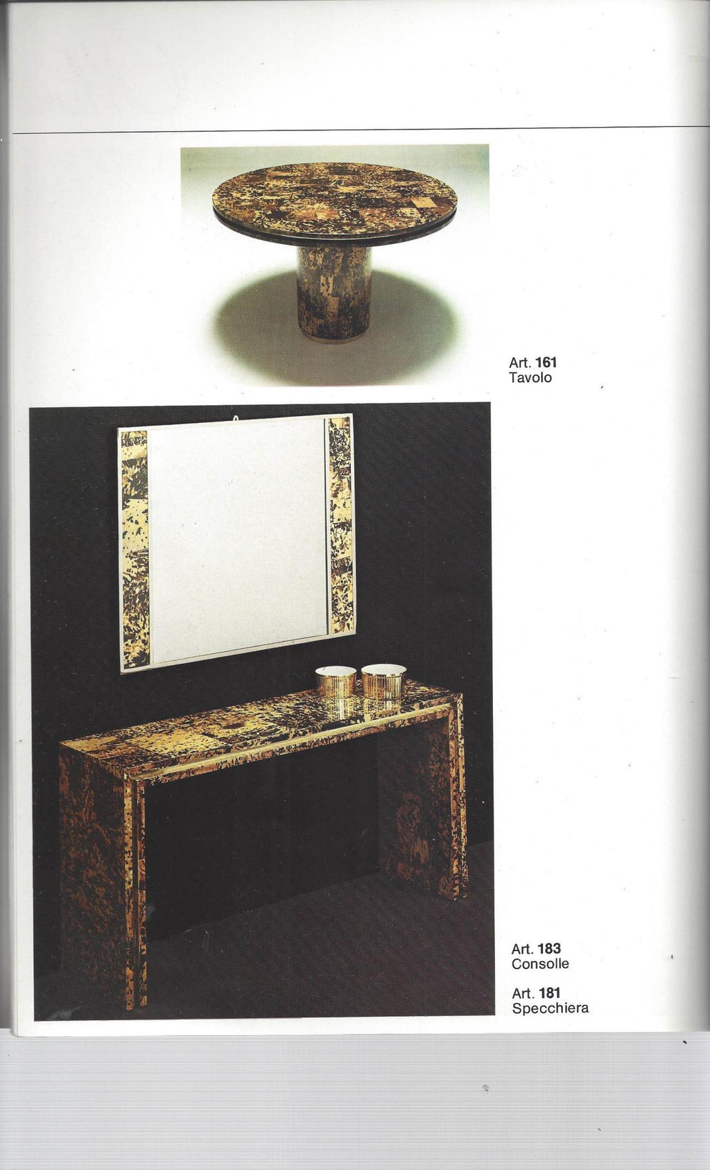 Unique Italian Dining table brass tortoise shells by Ottini Milano 1973