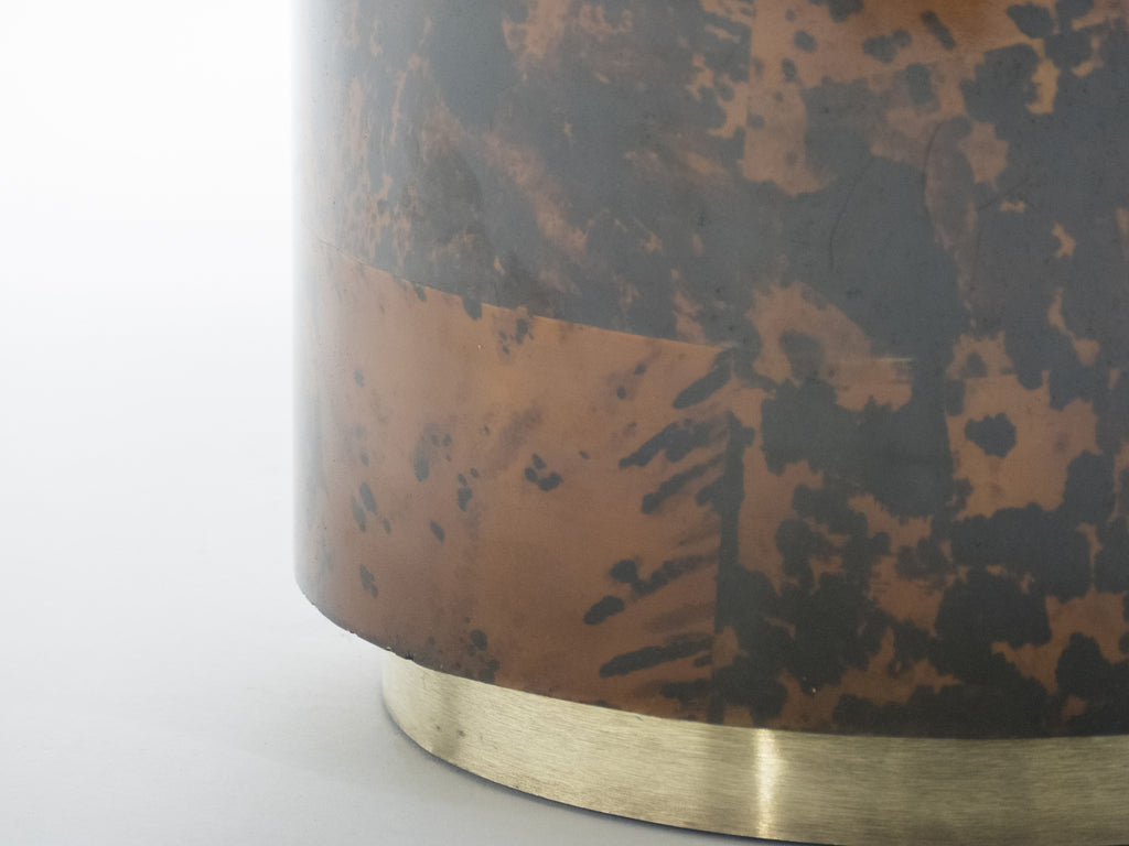 Unique Italian Dining table brass tortoise shells by Ottini Milano 1973