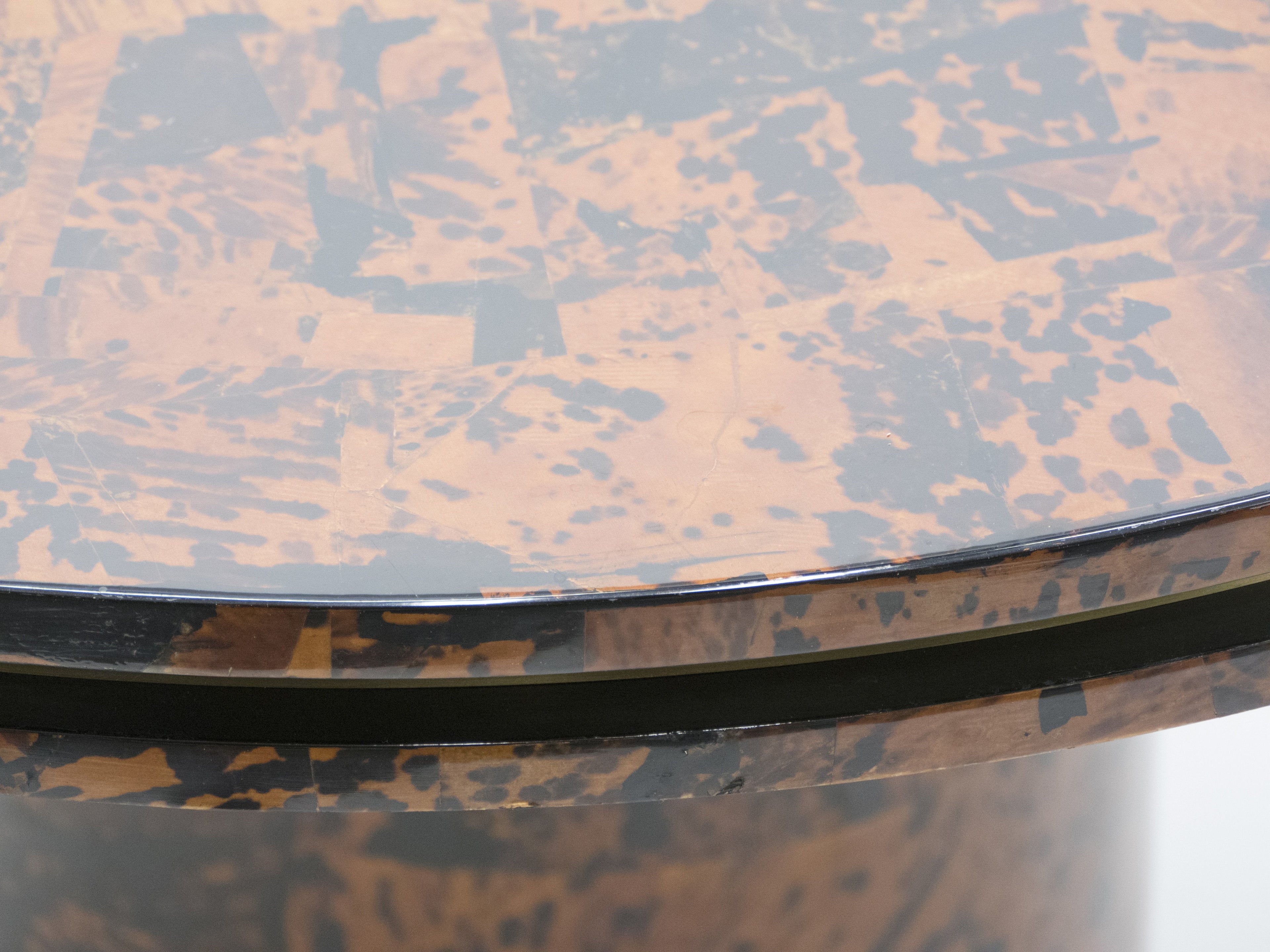 Unique Italian Dining table brass tortoise shells by Ottini Milano 1973