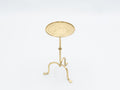 Rare French Henri Pouenat gilt wrought iron gold leaf gueridon 1960s