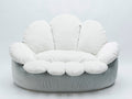 Unique velvet flower Sofa by Raphael Raffel for Honore Paris late 1970s