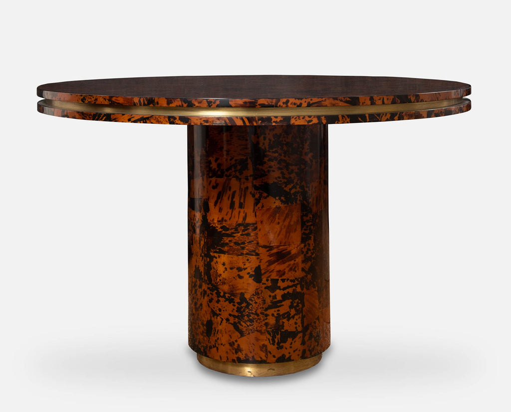 Unique Italian Dining table brass tortoise shells by Ottini Milano 1973