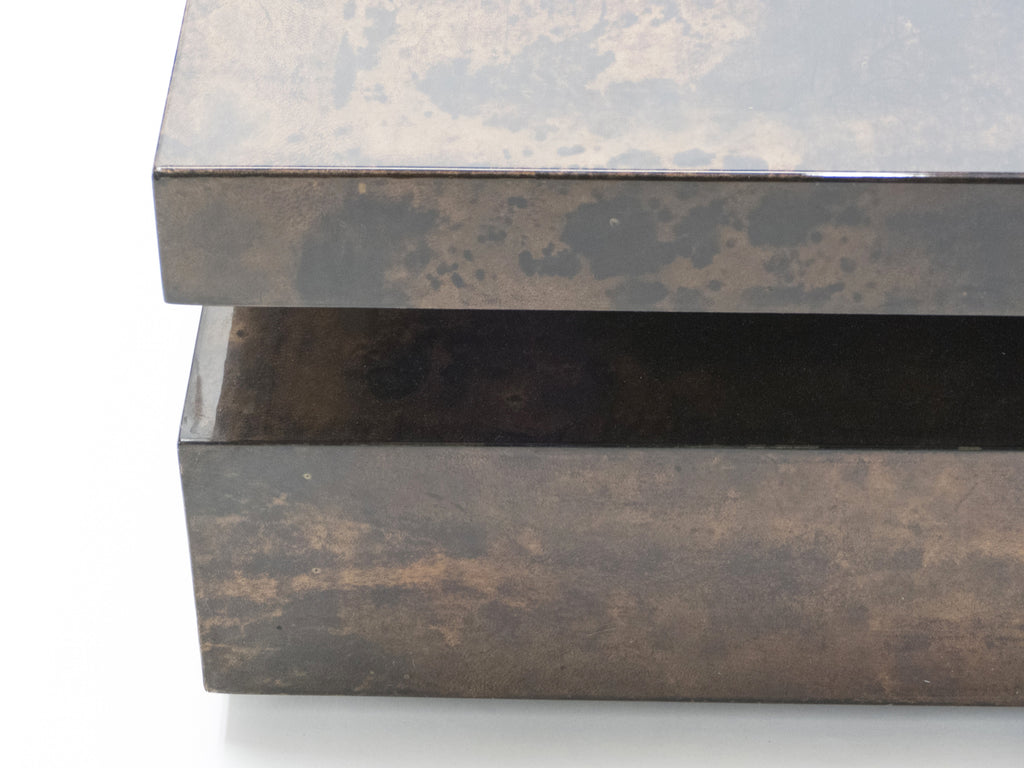 Large goatskin parchment coffee table by Aldo Tura 1960s