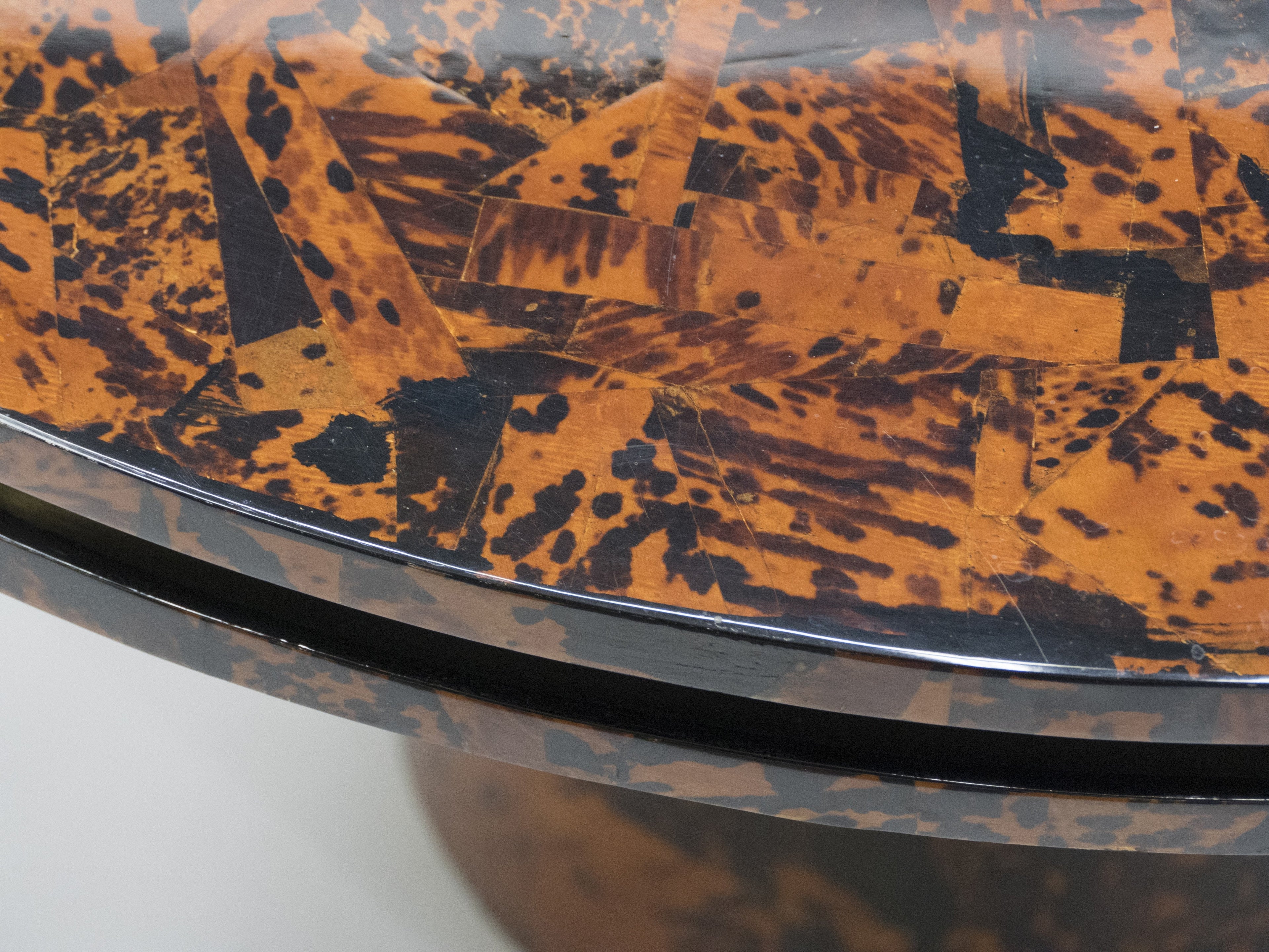 Unique Italian Dining table brass tortoise shells by Ottini Milano 1973