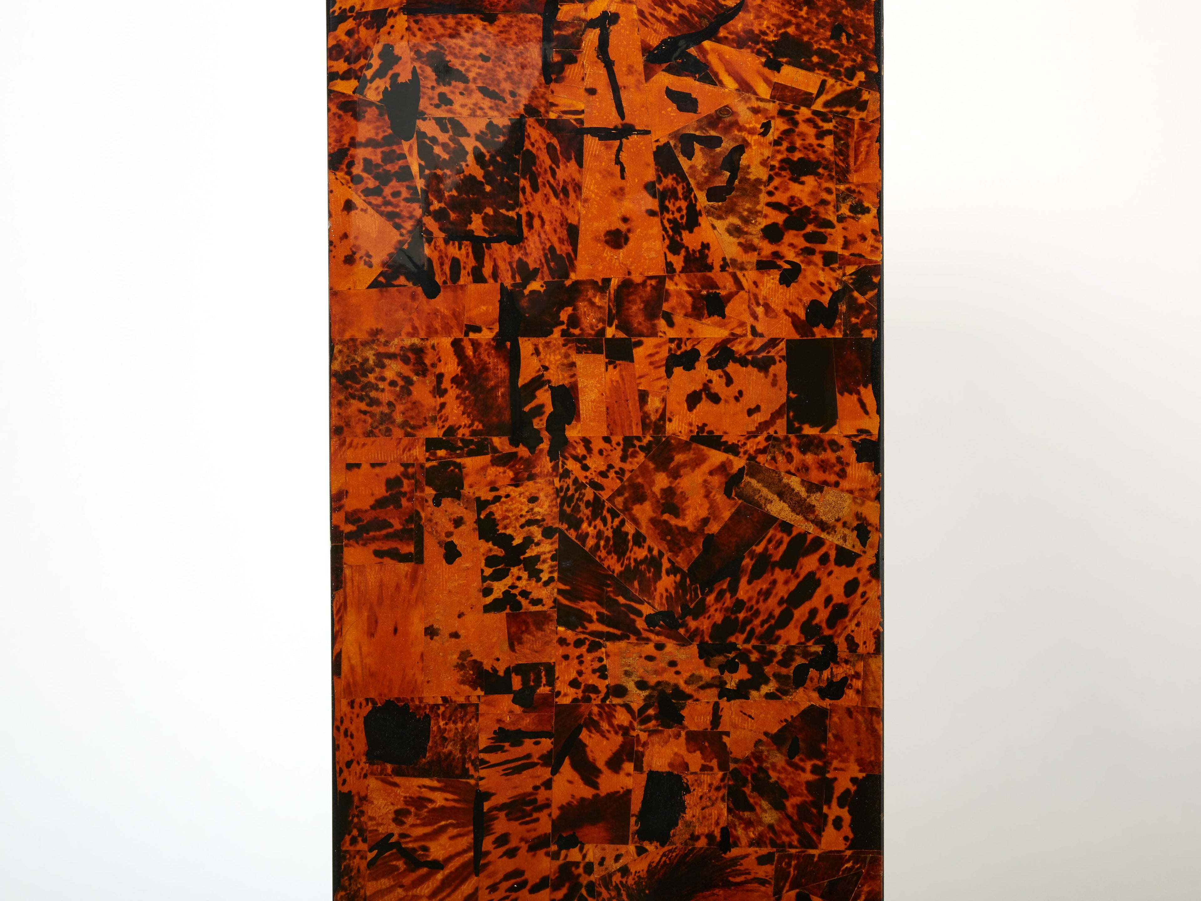 Unique Italian cabinet vitrine tortoise shells by Ottini Milano 1973