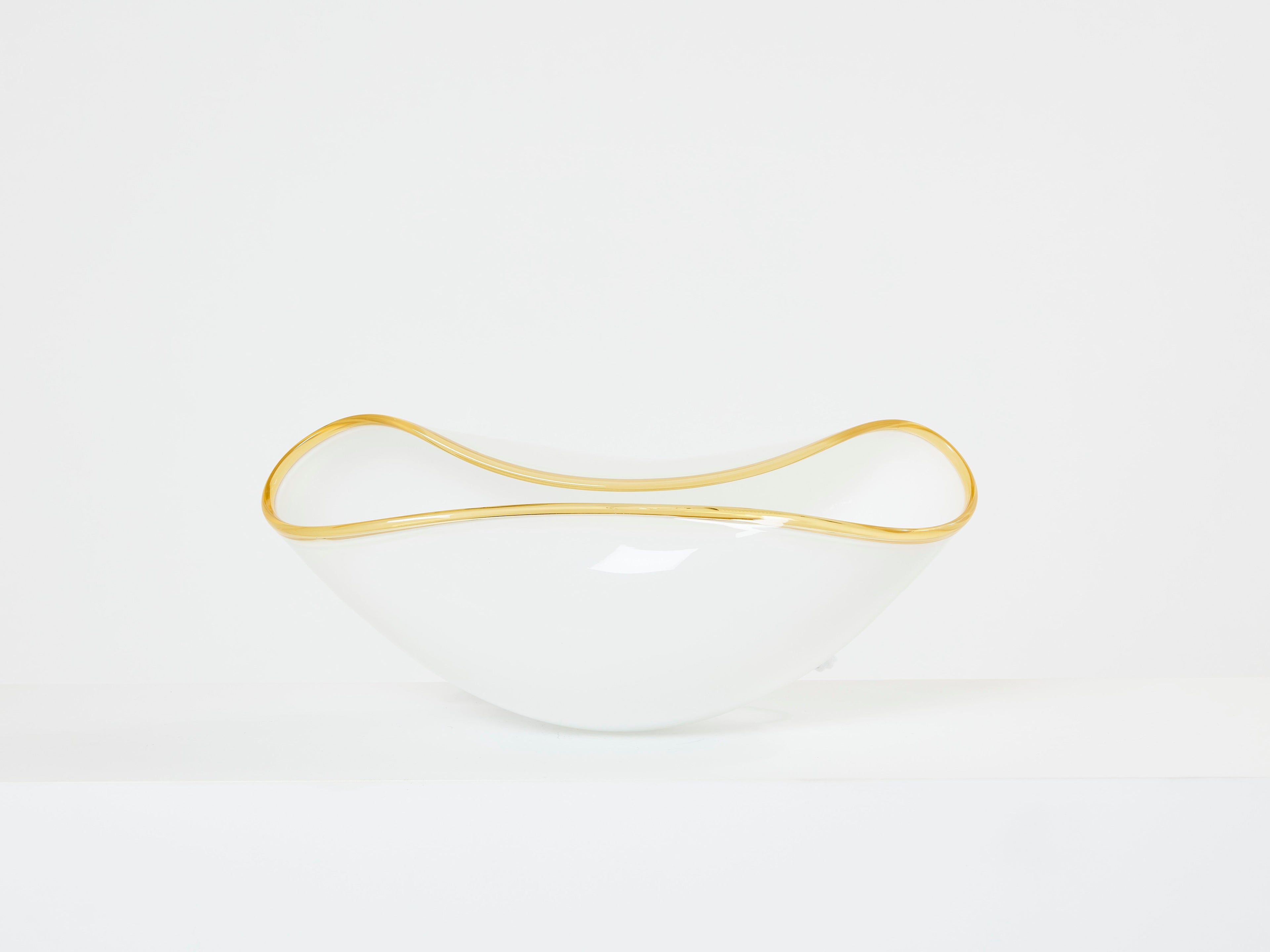 Pair of Vistosi Orsera Italian murano glass table lamps 1970s