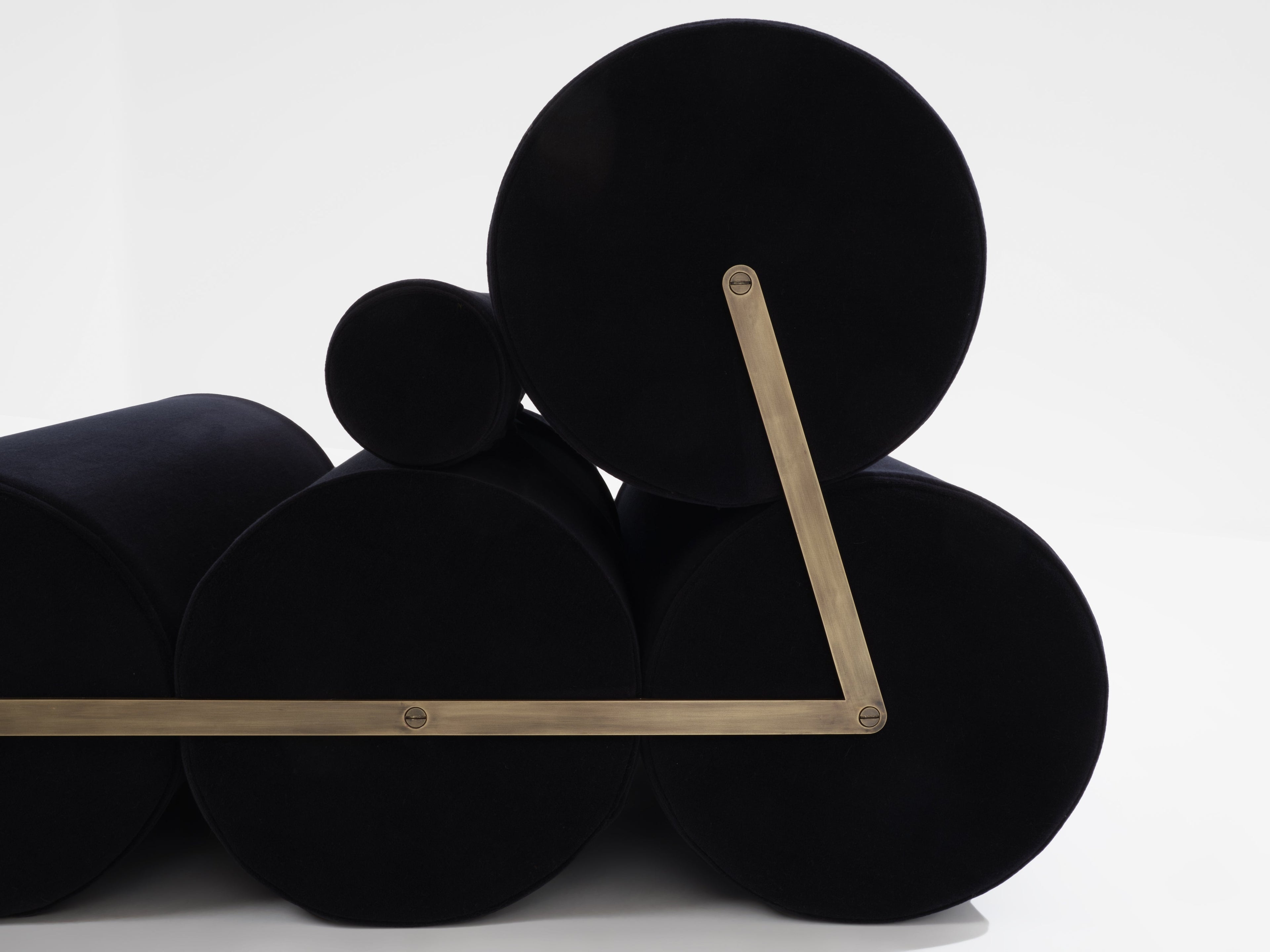 Pair of armchairs by Auro Trivellato for A.L.I. black velvet 1972