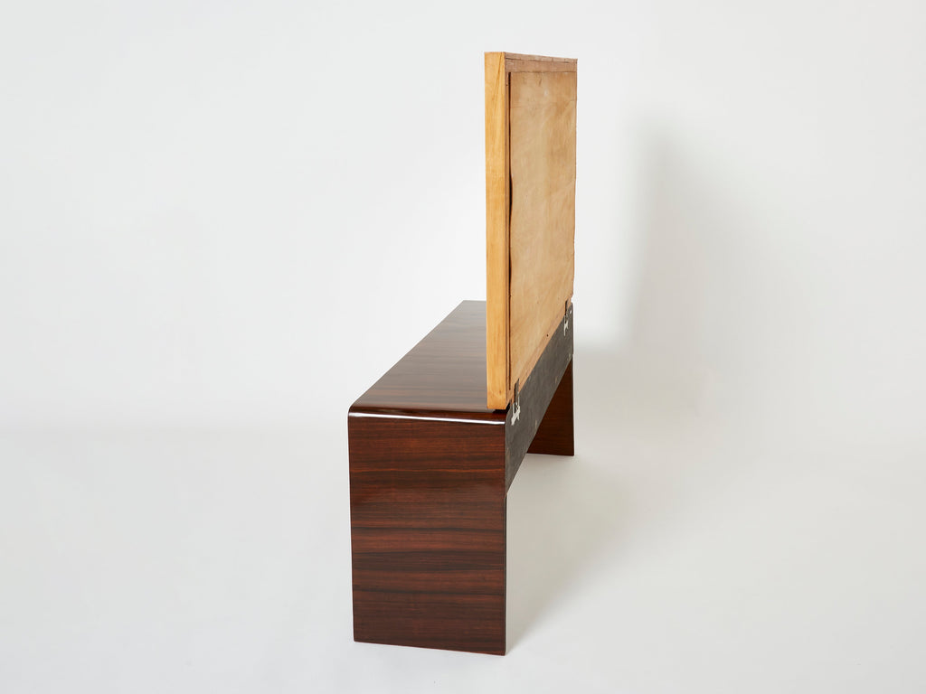 Paolo Buffa rosewood sycamore and brass console vanity 1940s