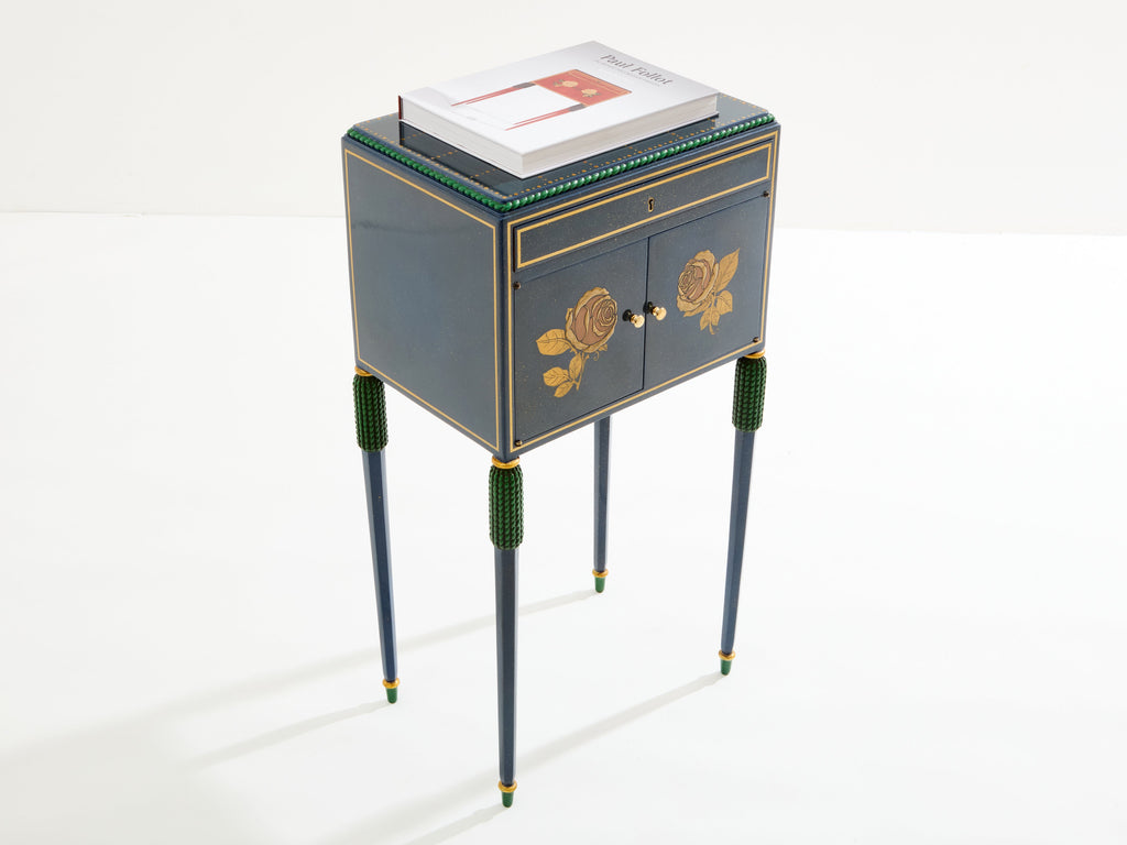 Paul Follot small painted beechwood cabinet 1920