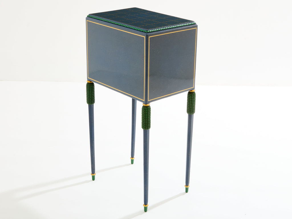 Paul Follot small painted beechwood cabinet 1920