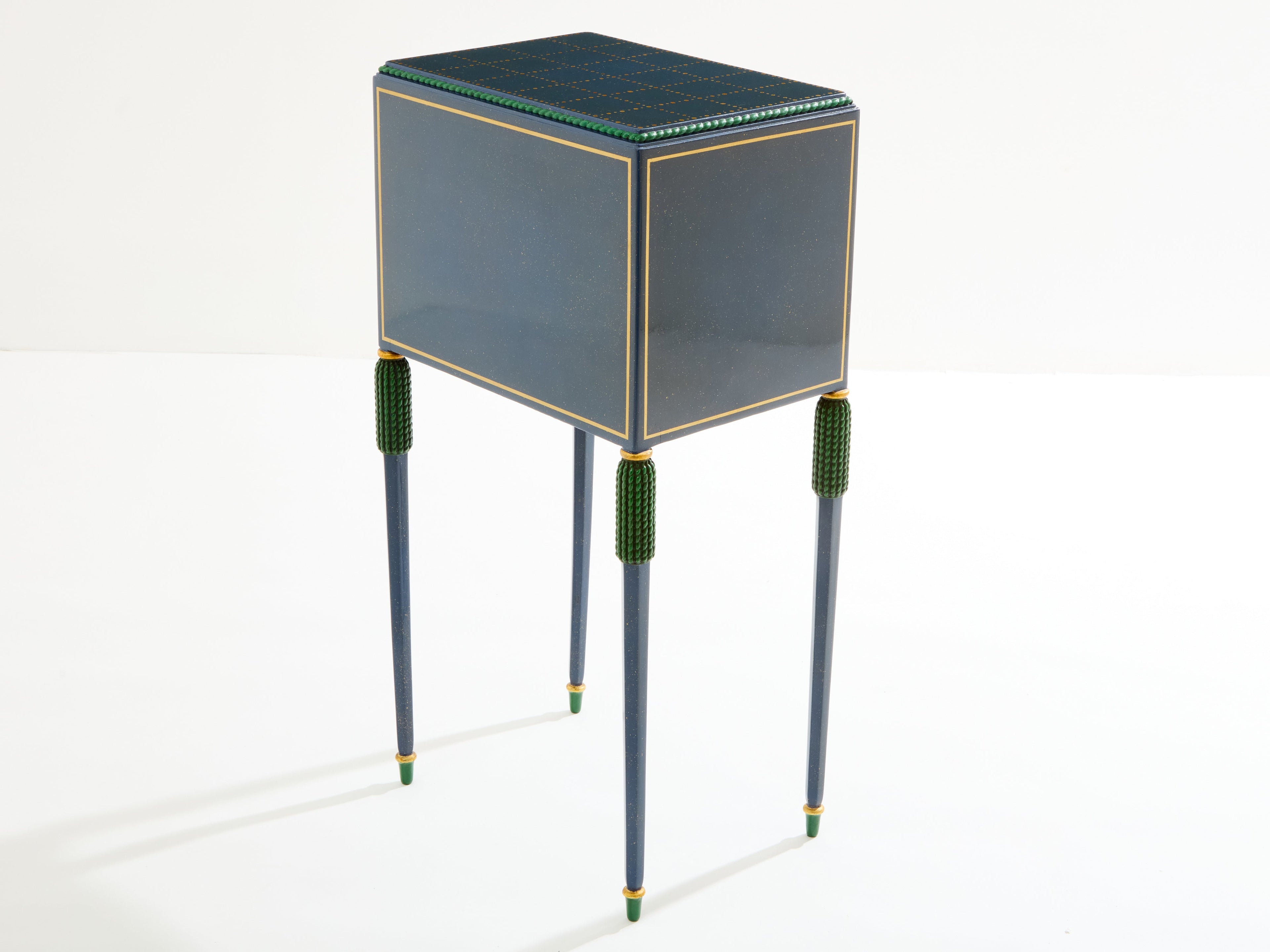 Paul Follot small painted beechwood cabinet 1920