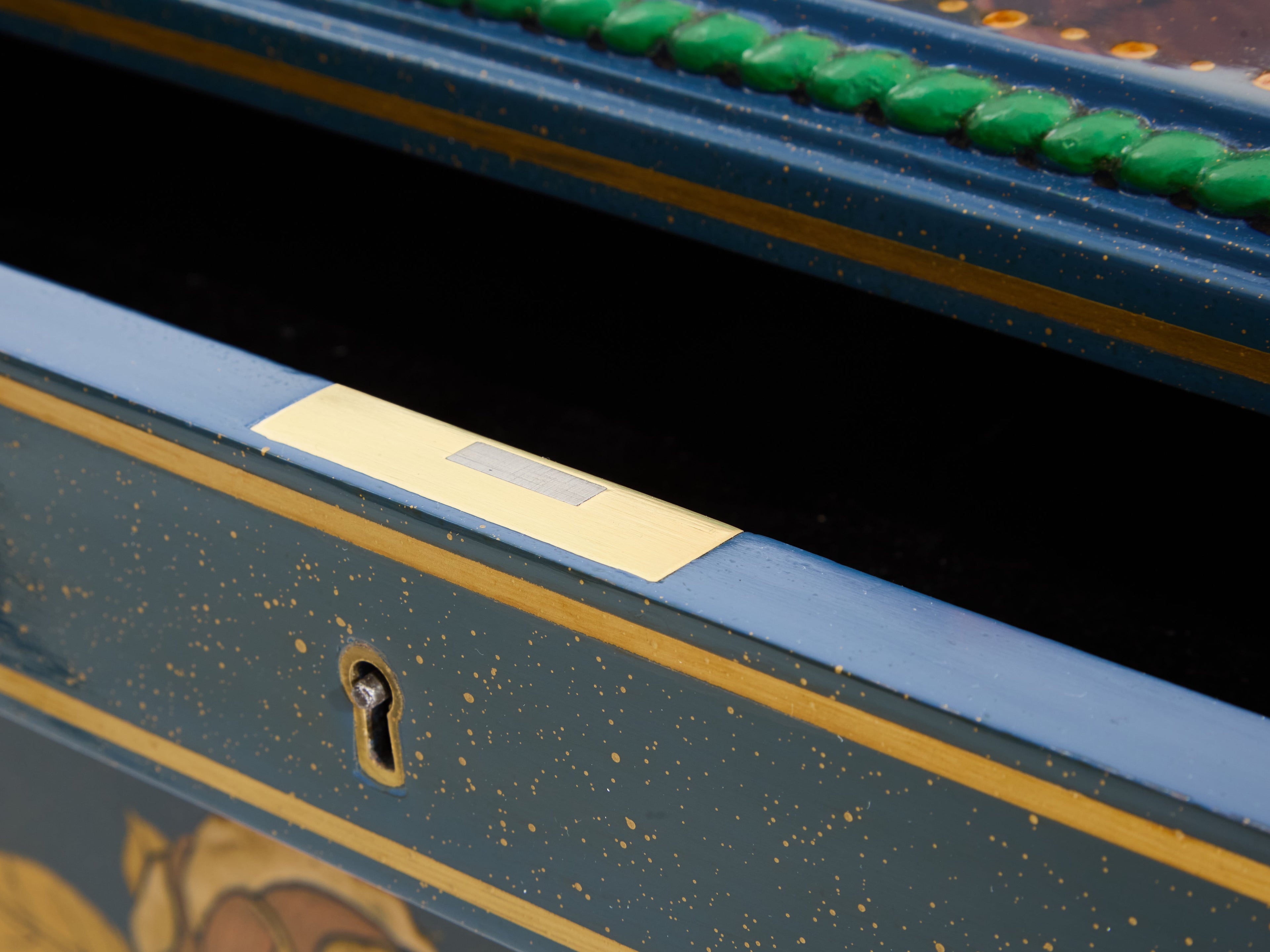Paul Follot small painted beechwood cabinet 1920