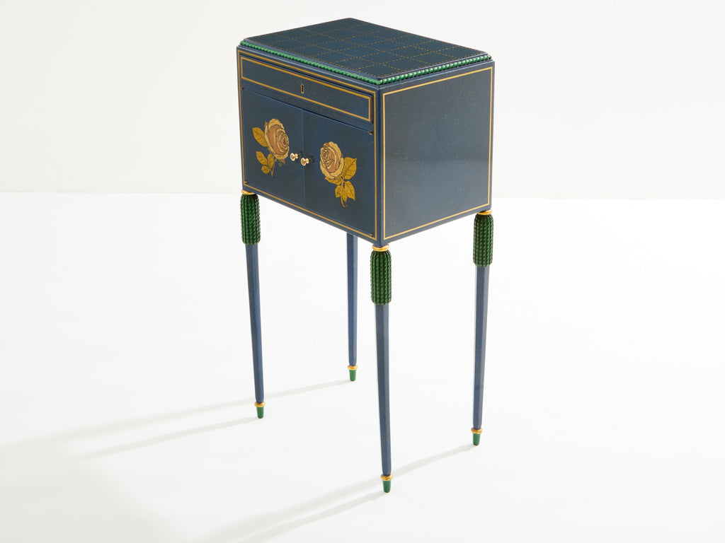 Paul Follot small painted beechwood cabinet 1920