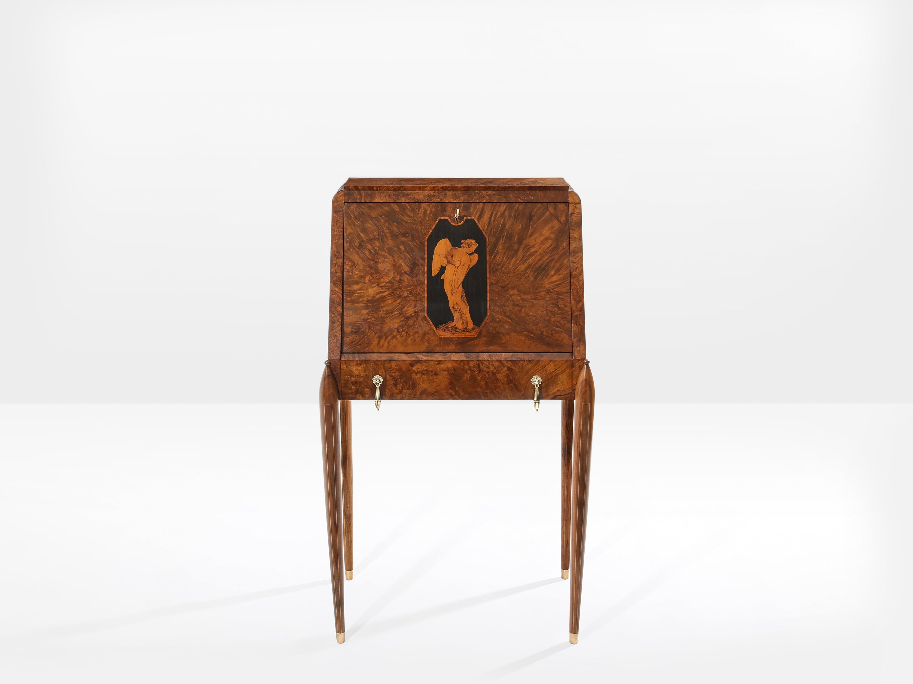 Paul Iribe attr. amboyna burl cabinet secretary desk circa 1920