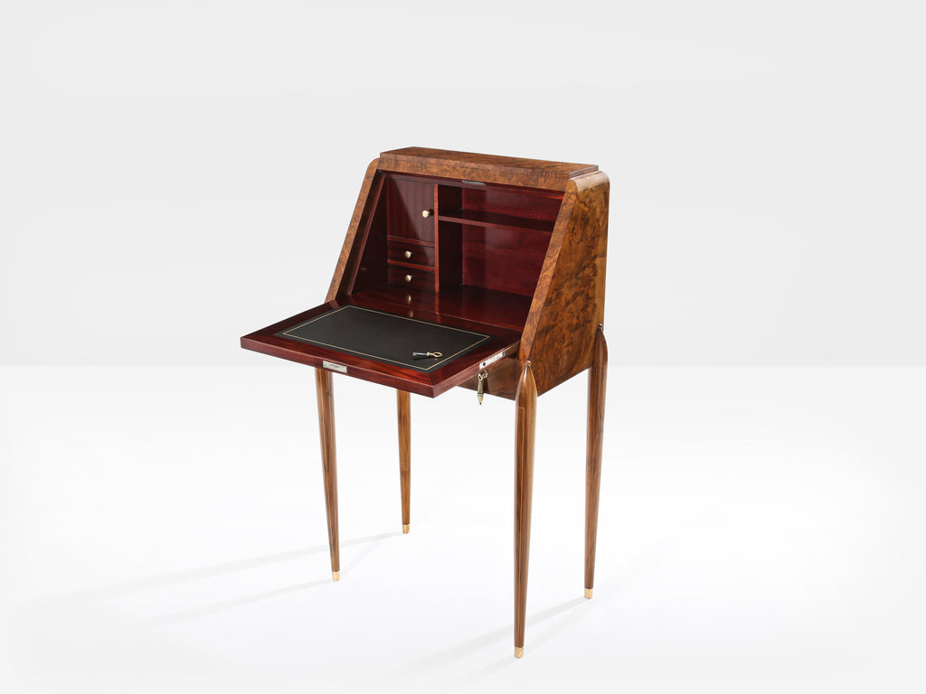 Paul Iribe attr. amboyna burl cabinet secretary desk circa 1920