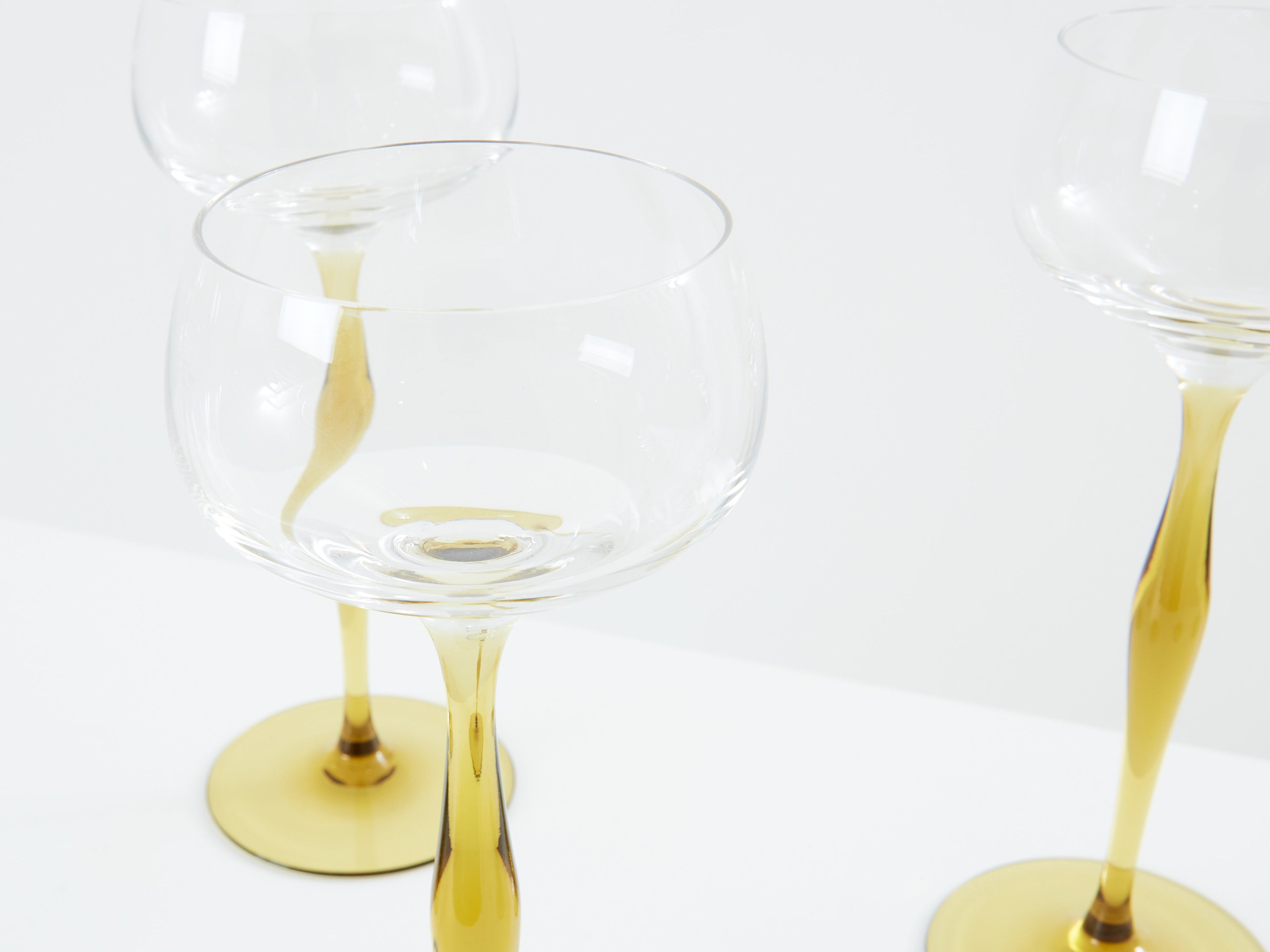 Peter Behrens set of six Art Nouveau champagne glasses 1898
