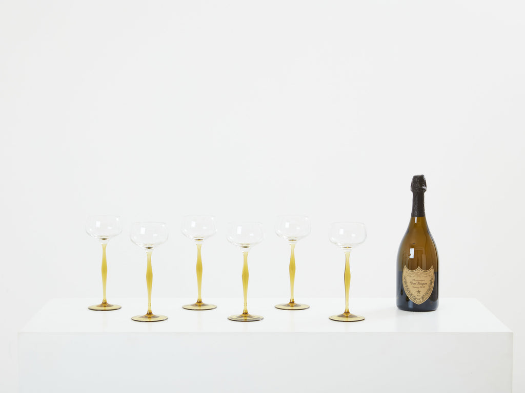 Peter Behrens set of six Art Nouveau champagne glasses 1898
