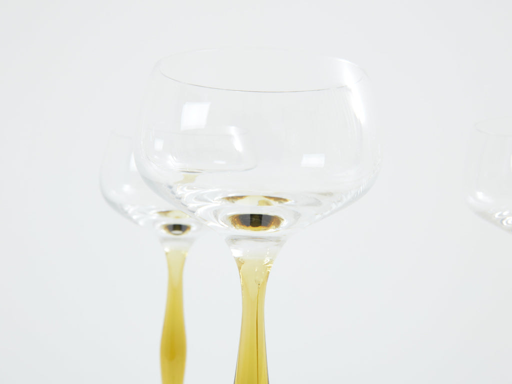 Peter Behrens set of six Art Nouveau champagne glasses 1898