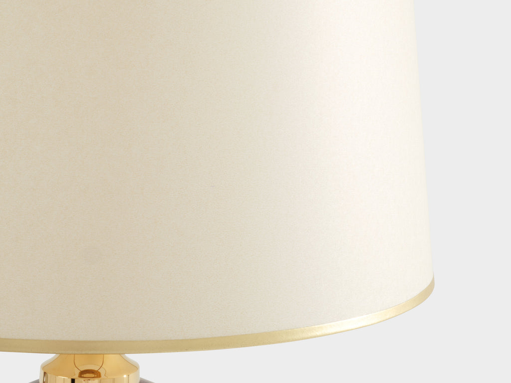 Philippe Barbier pair of large ceramic and brass table lamps 1970s