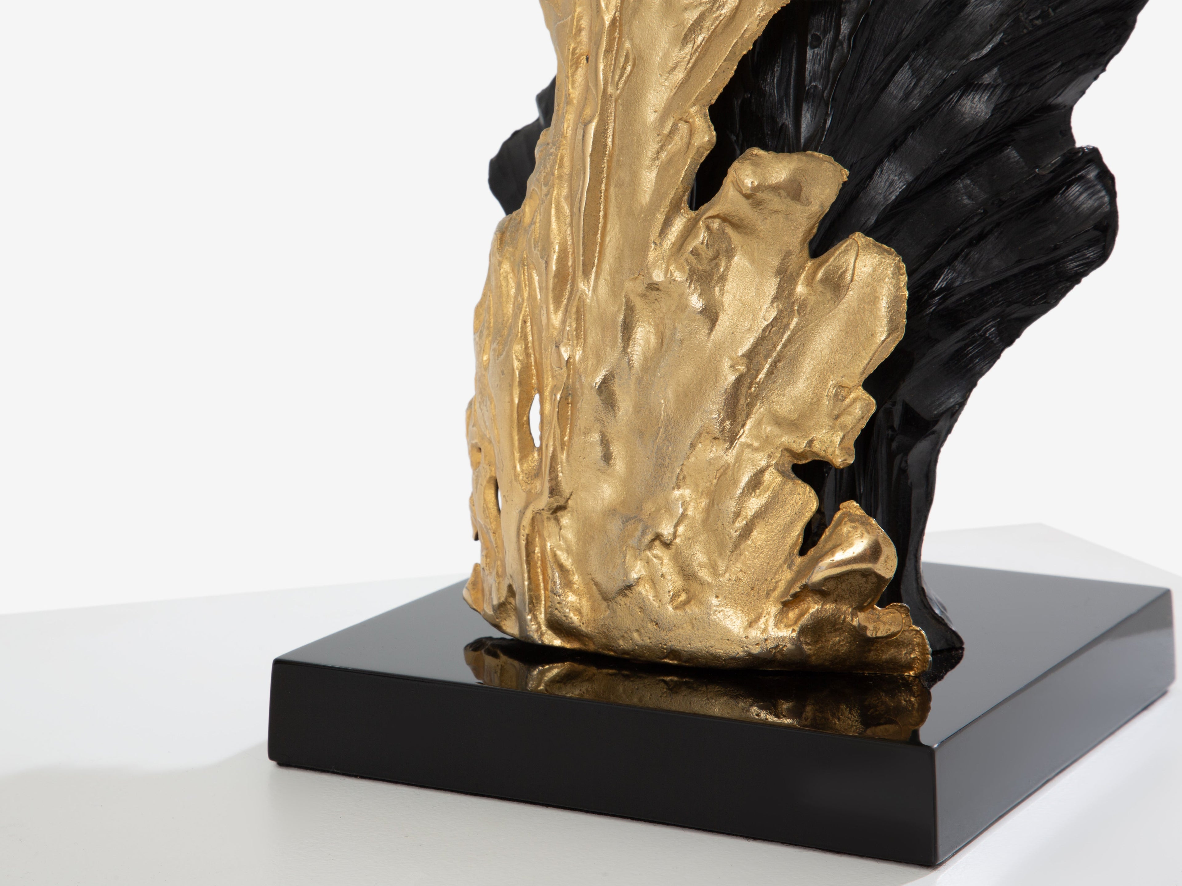 Philippe Cheverny pair of large resin and bronze table lamps 1970s