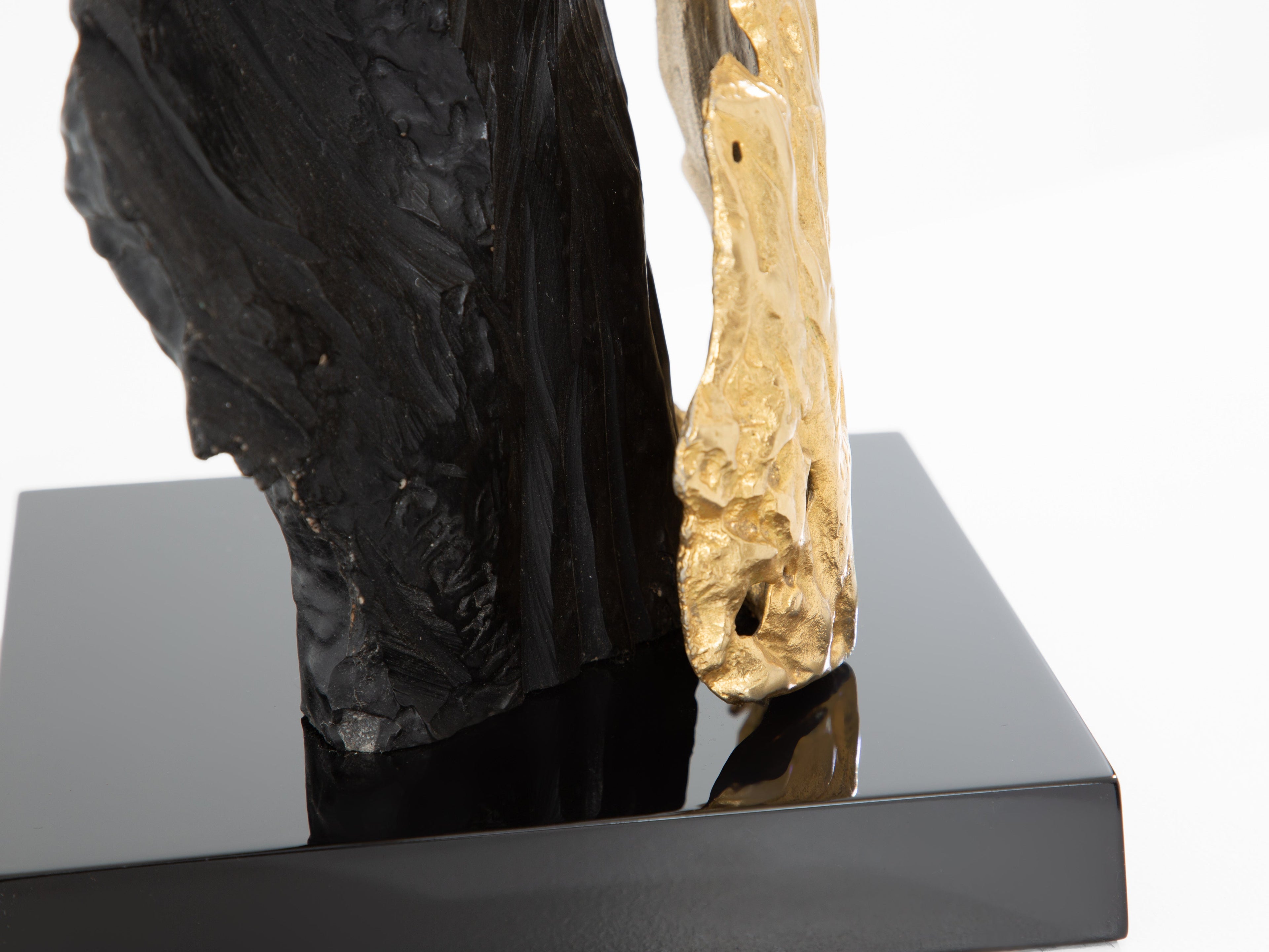 Philippe Cheverny pair of large resin and bronze table lamps 1970s