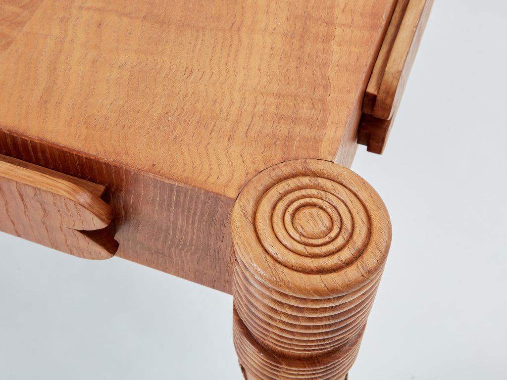 Pier Luigi Colli large carved ashwood coffee table 1950