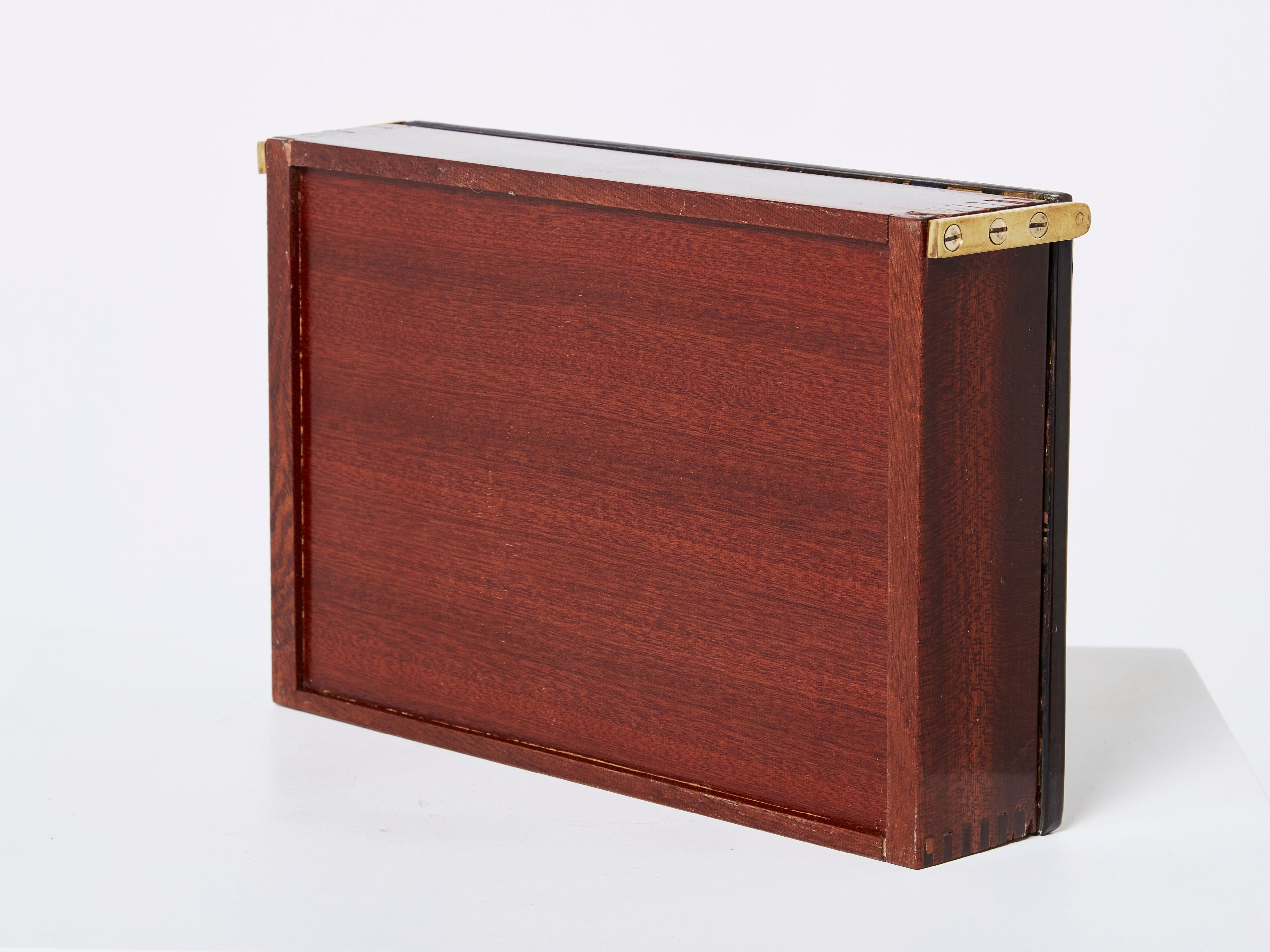 Piero Fornasetti mahogany painted wood box 1950