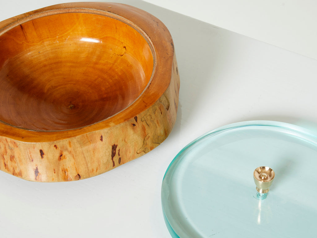 Pietro Chiesa for Fontana Arte satinwood glass box 1940