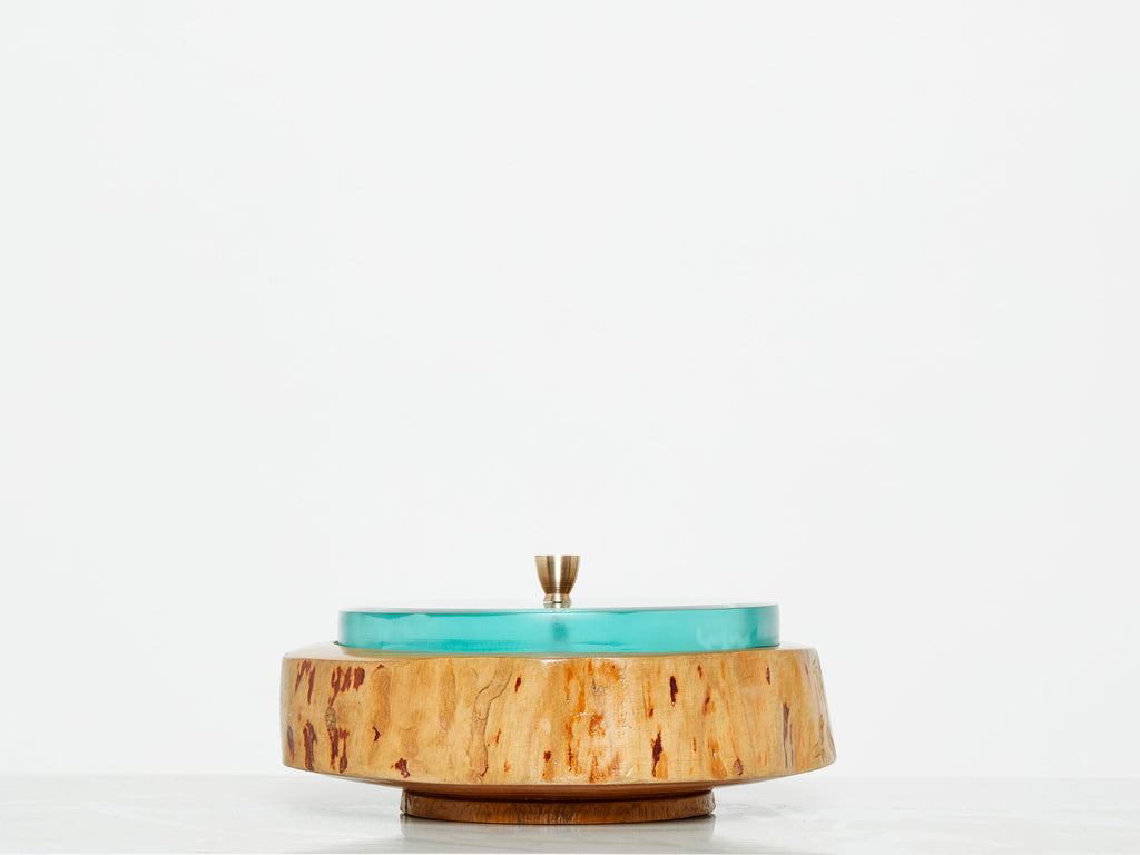 Pietro Chiesa for Fontana Arte satinwood glass box 1940
