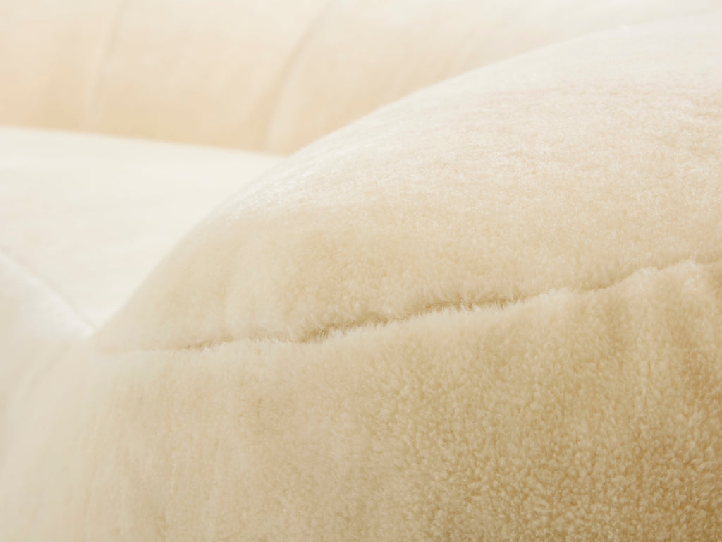 Raphael Raffel croissant sofa in Mohair velvet 1970s