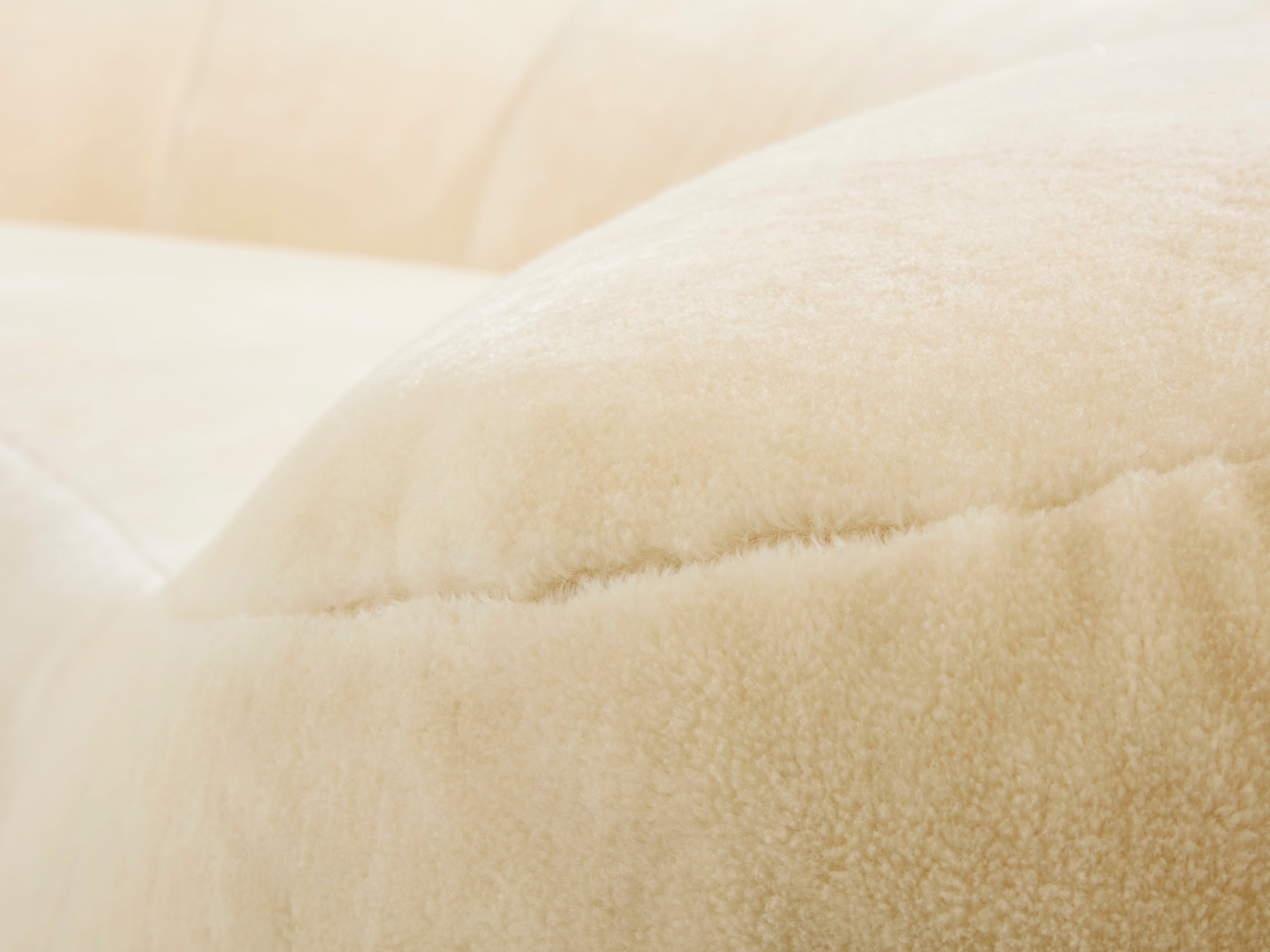 Raphael Raffel croissant sofa in Mohair velvet 1970s