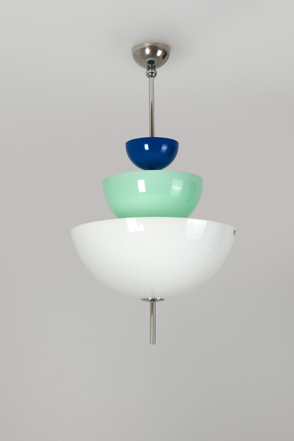 Rare 1980s Memphis Style Murano Glass Chandelier / Pendant Lamp
