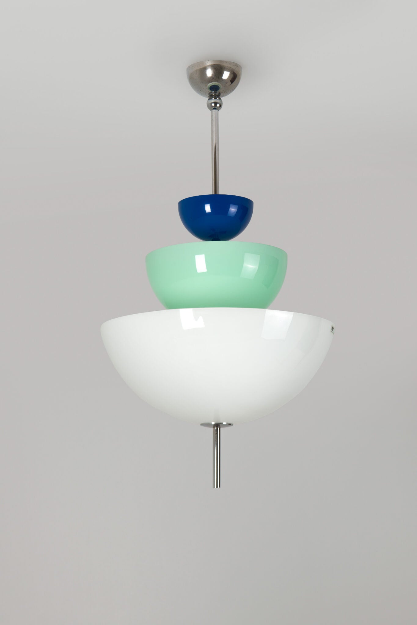 Rare 1980s Memphis Style Murano Glass Chandelier / Pendant Lamp