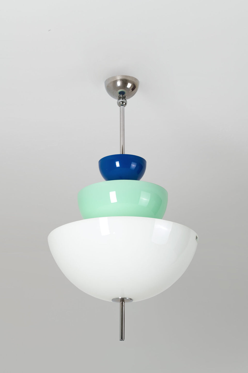 Rare 1980s Memphis Style Murano Glass Chandelier / Pendant Lamp