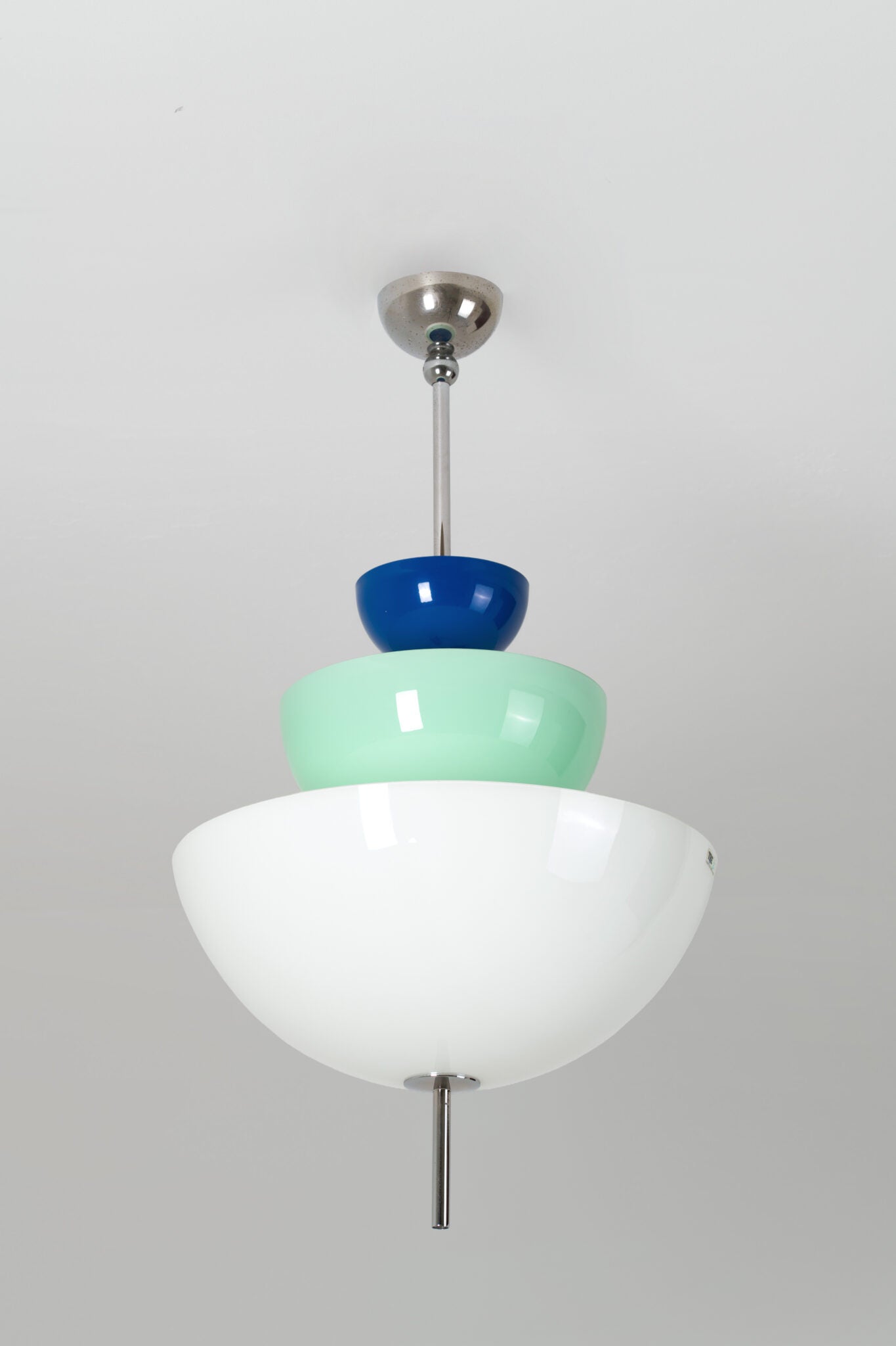 Rare 1980s Memphis Style Murano Glass Chandelier / Pendant Lamp