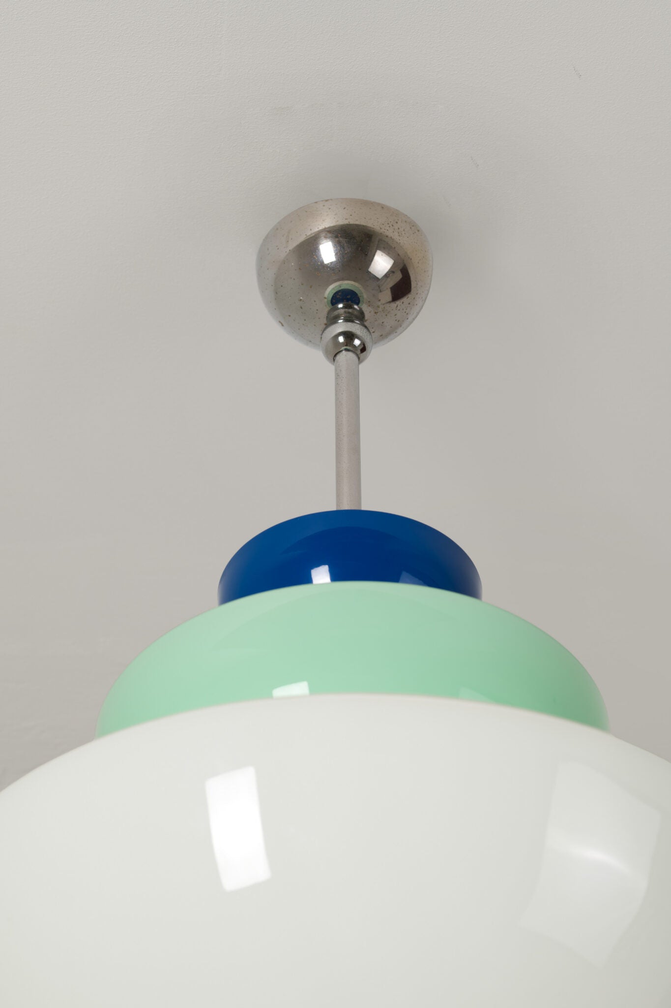 Rare 1980s Memphis Style Murano Glass Chandelier / Pendant Lamp