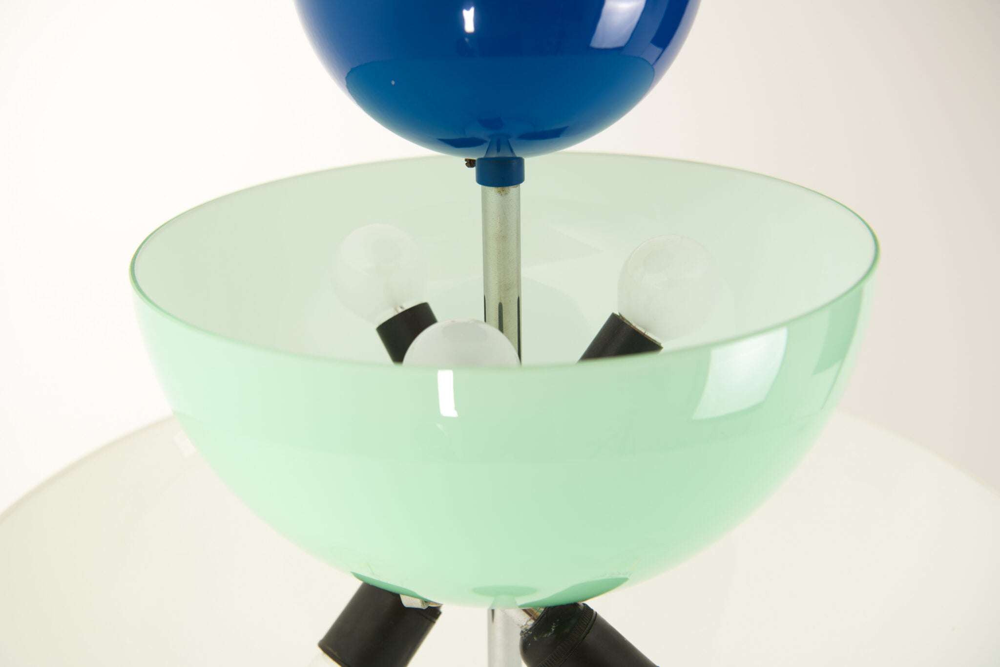 Rare 1980s Memphis Style Murano Glass Chandelier / Pendant Lamp