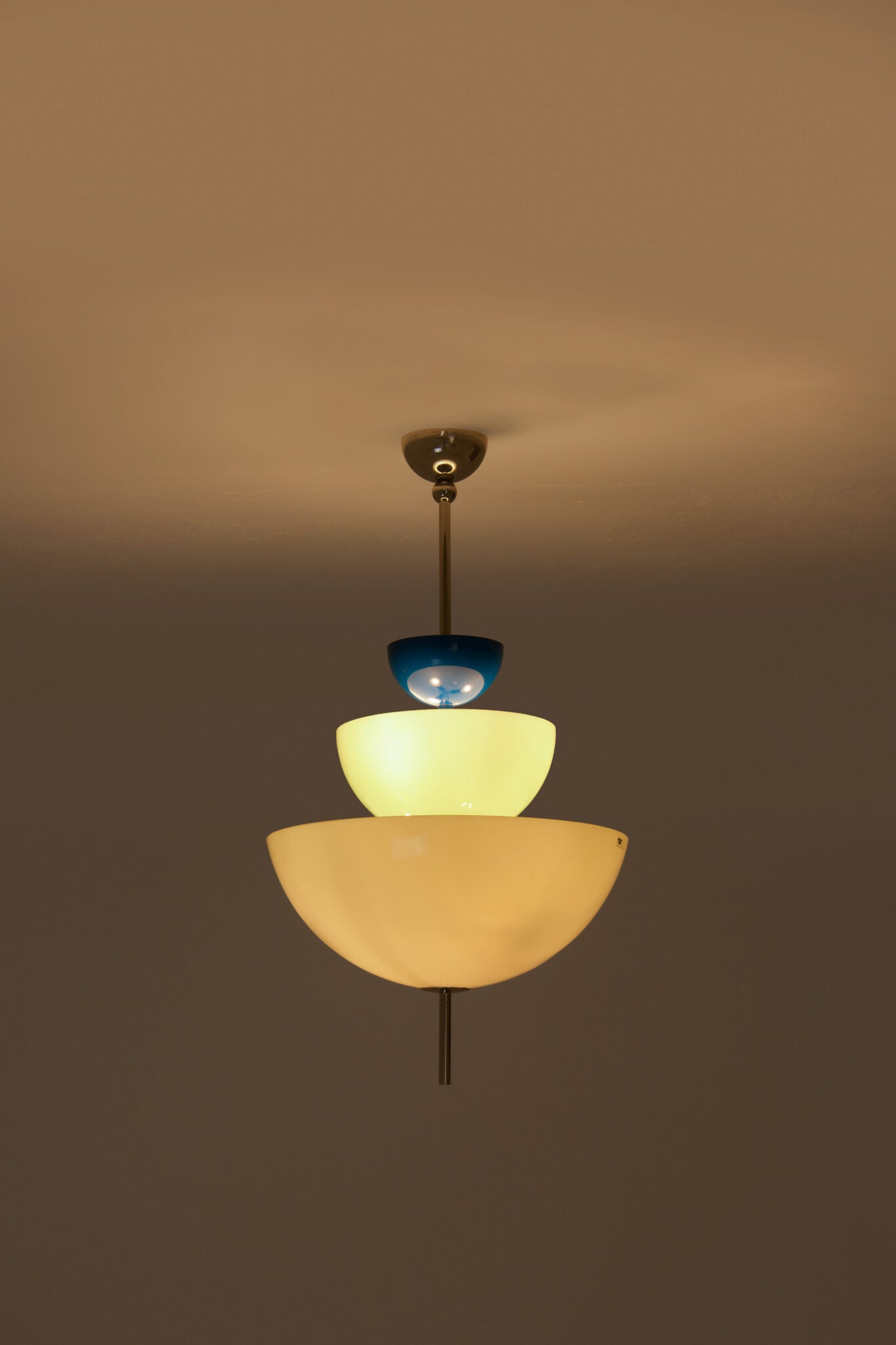 Rare 1980s Memphis Style Murano Glass Chandelier / Pendant Lamp