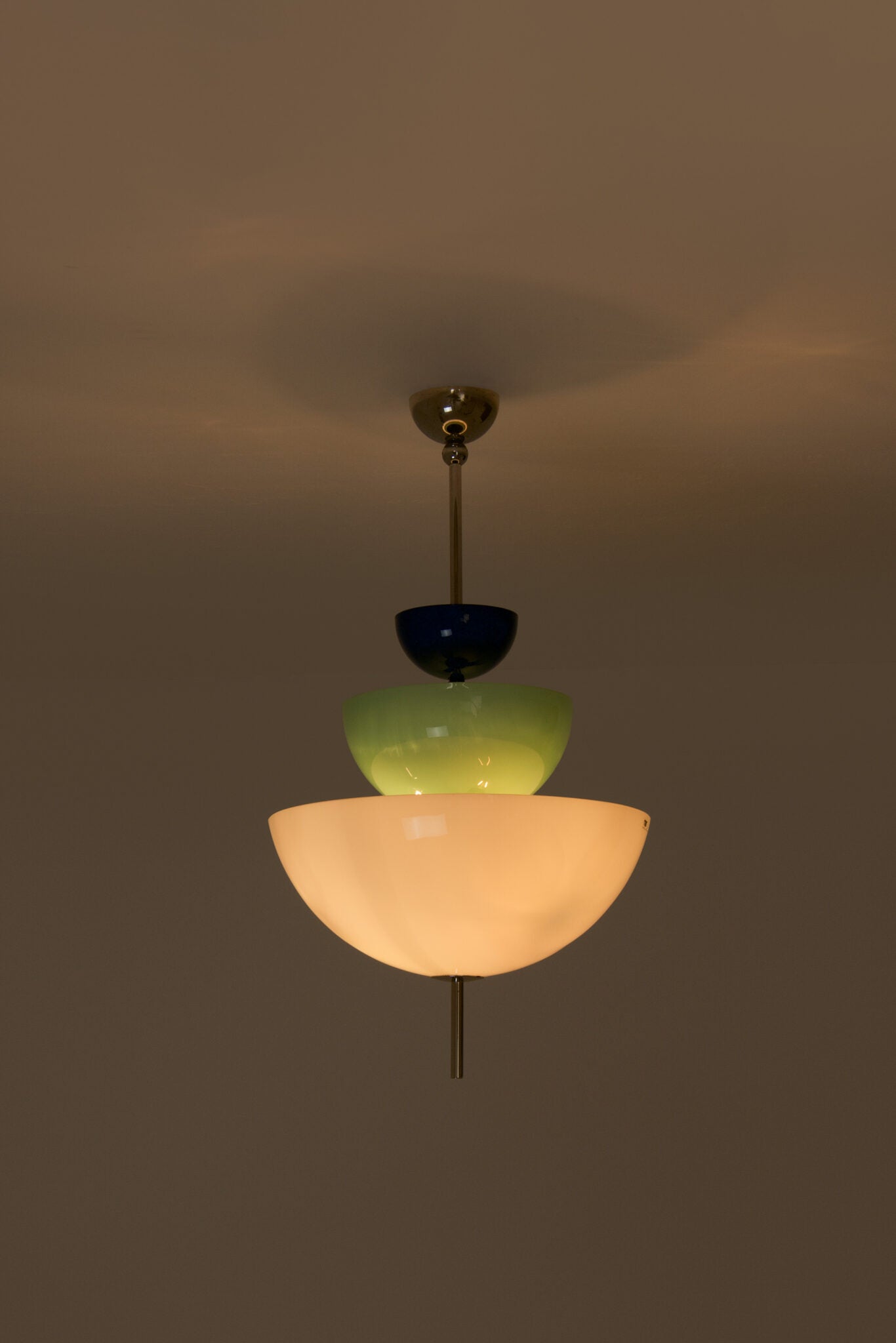 Rare 1980s Memphis Style Murano Glass Chandelier / Pendant Lamp