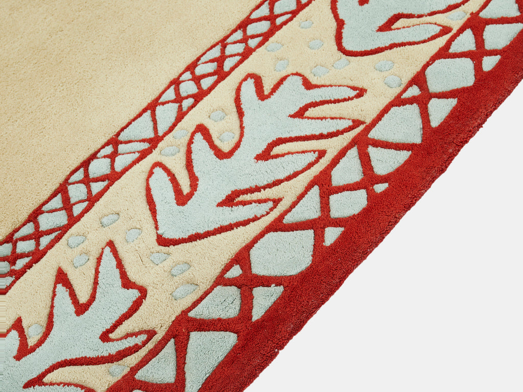 Red beige and light green wool Rug by Garouste & Bonetti 1993