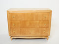 Mid-century René Prou sycamore brass commode 1950s