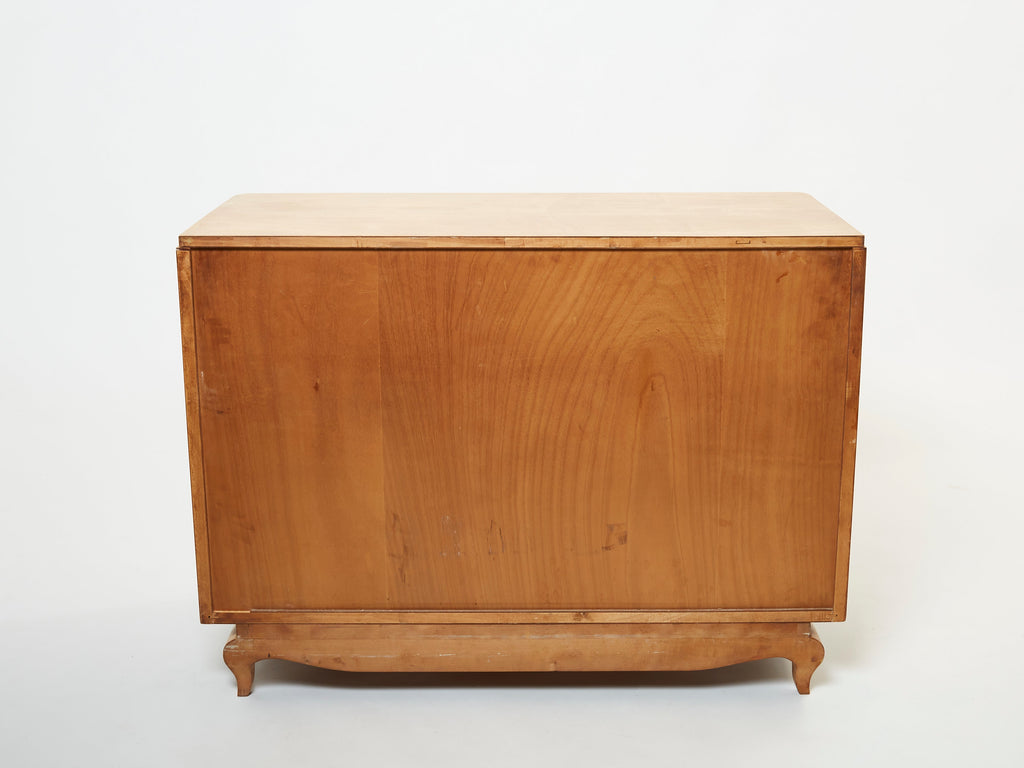 Mid-century René Prou sycamore brass commode 1950s