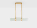 Roberto Volonterio and Cesare Benedetti chandelier brass glass 1980s