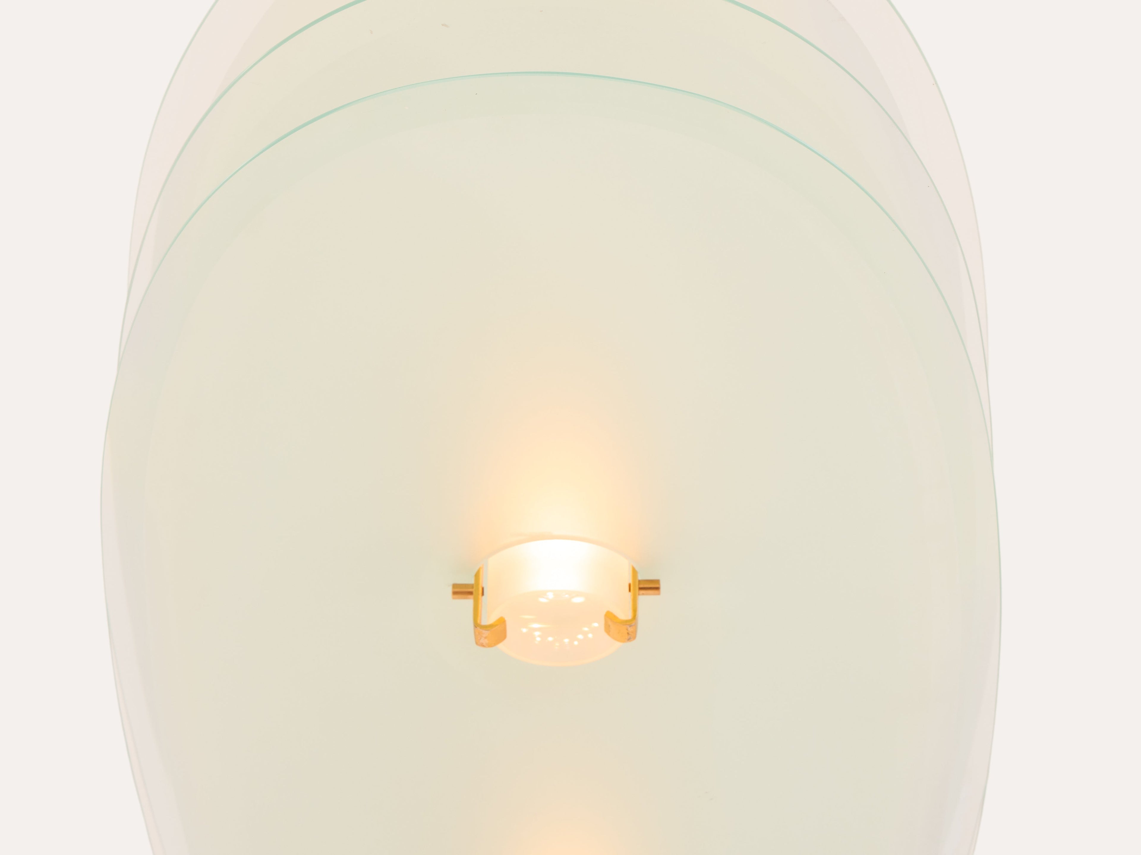 Roberto Volonterio and Cesare Benedetti chandelier brass glass 1980s