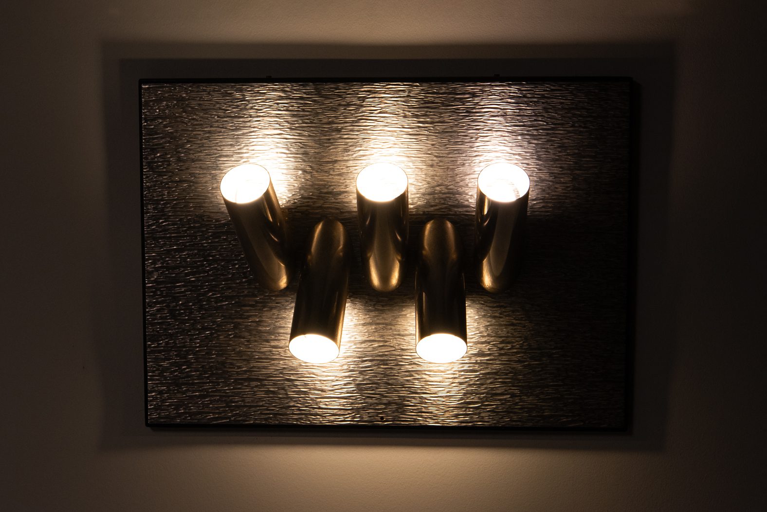 Gaetano Missaglia Sculptural Light Panel in Metal