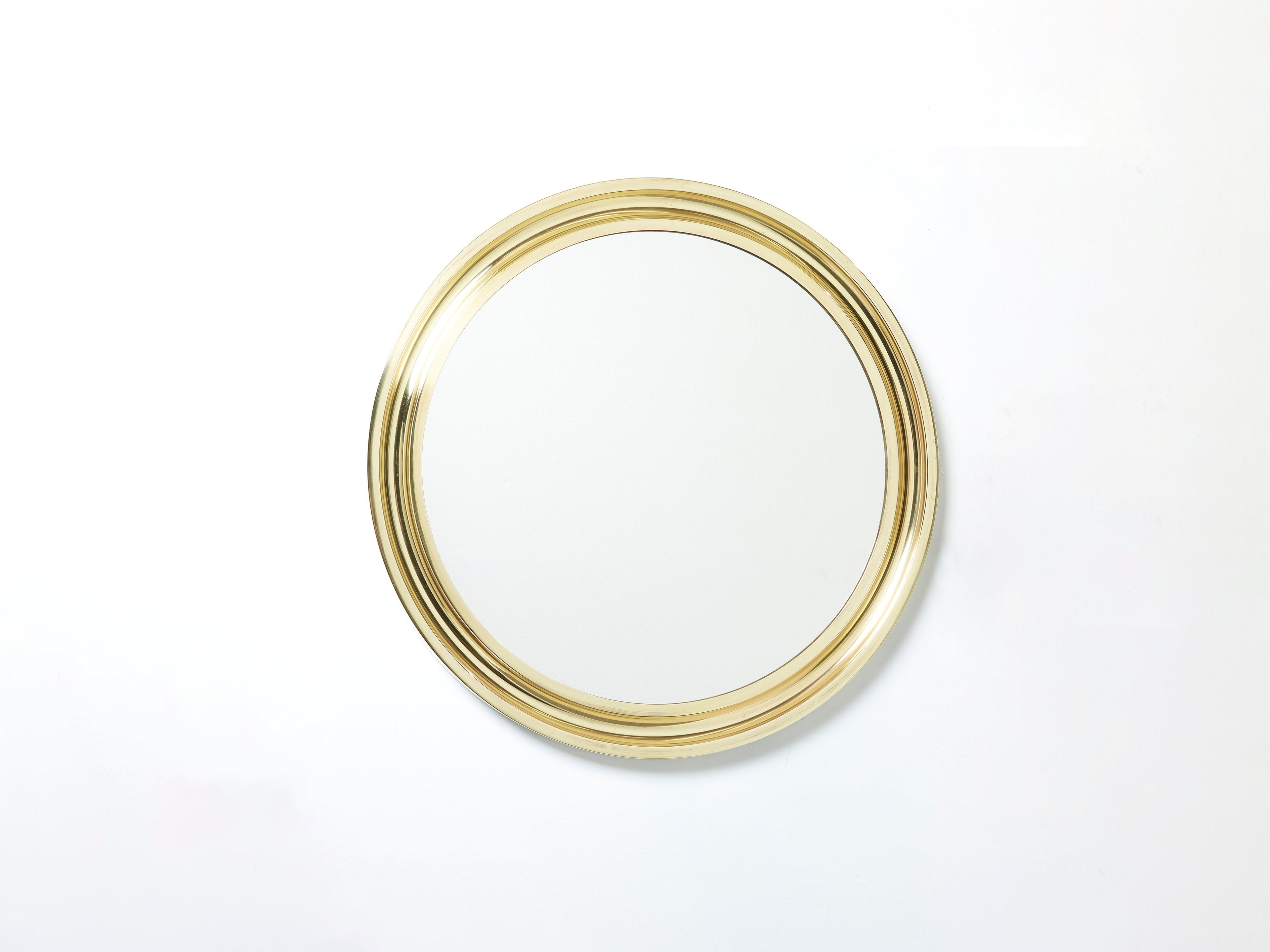 Italian brass mirror by Sergio Mazza for Artemide 1960s